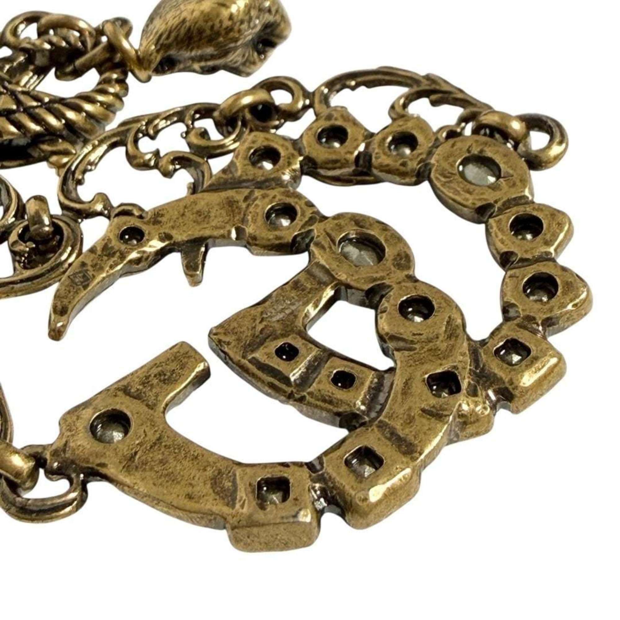 Gucci Gucci Women's Double G Beaded Bracelet in Antique Gold Size ONE SIZE - 5 Thumbnail