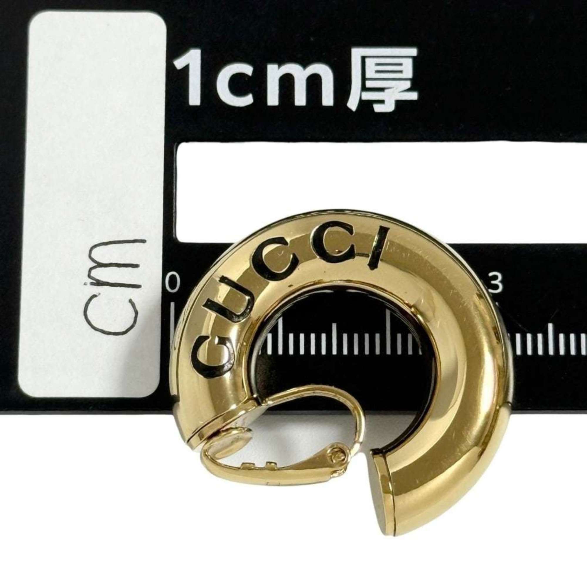 Gucci Gucci Women's Hoop Single Earring, Right Ear, Gold, Large Size ONE SIZE - 7 Thumbnail