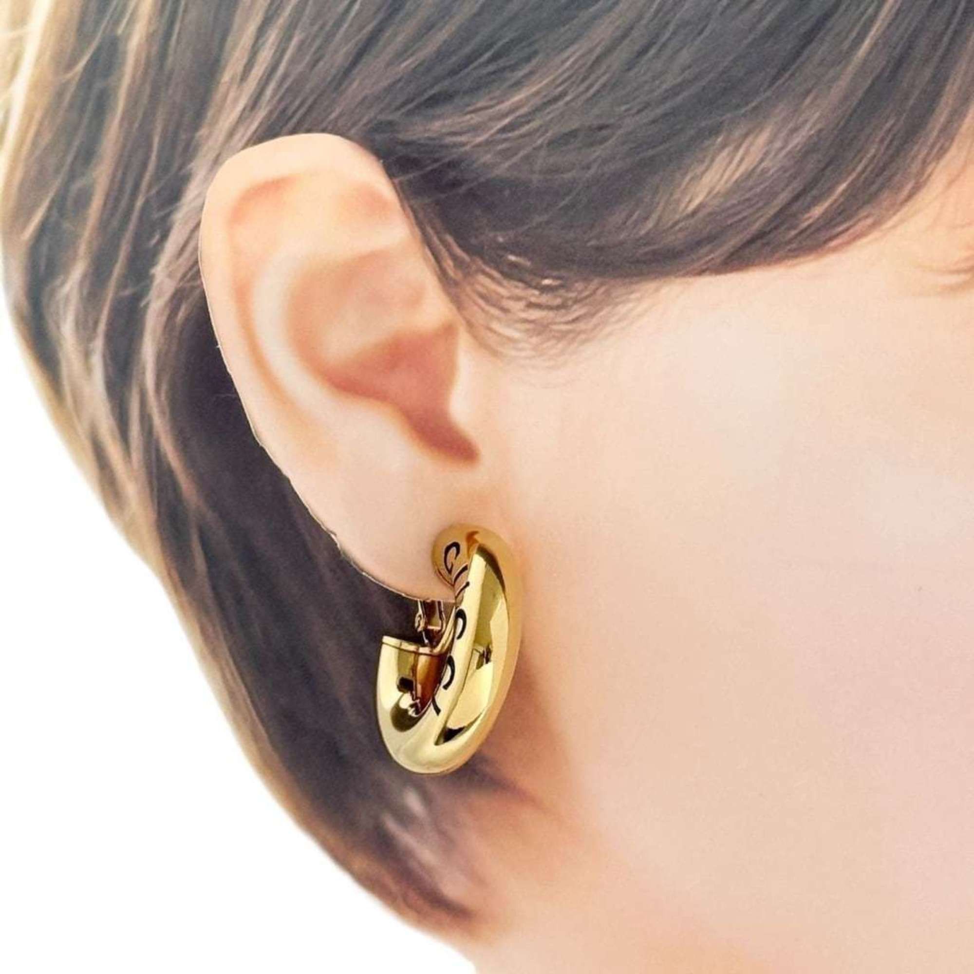 Gucci Gucci Women's Hoop Single Earring, Right Ear, Gold, Large Size ONE SIZE - 8 Thumbnail