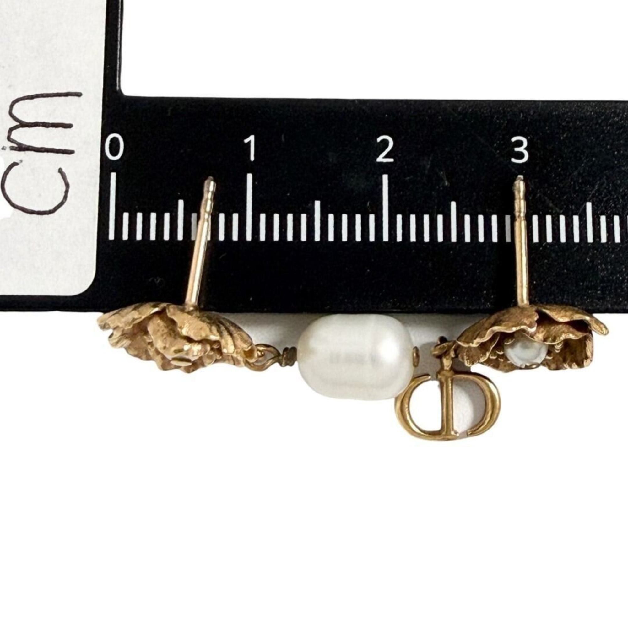 Dior Christian Dior Dior Women's D Millefiori Earrings with Asymmetrical Flowers Size ONE SIZE - 8 Thumbnail