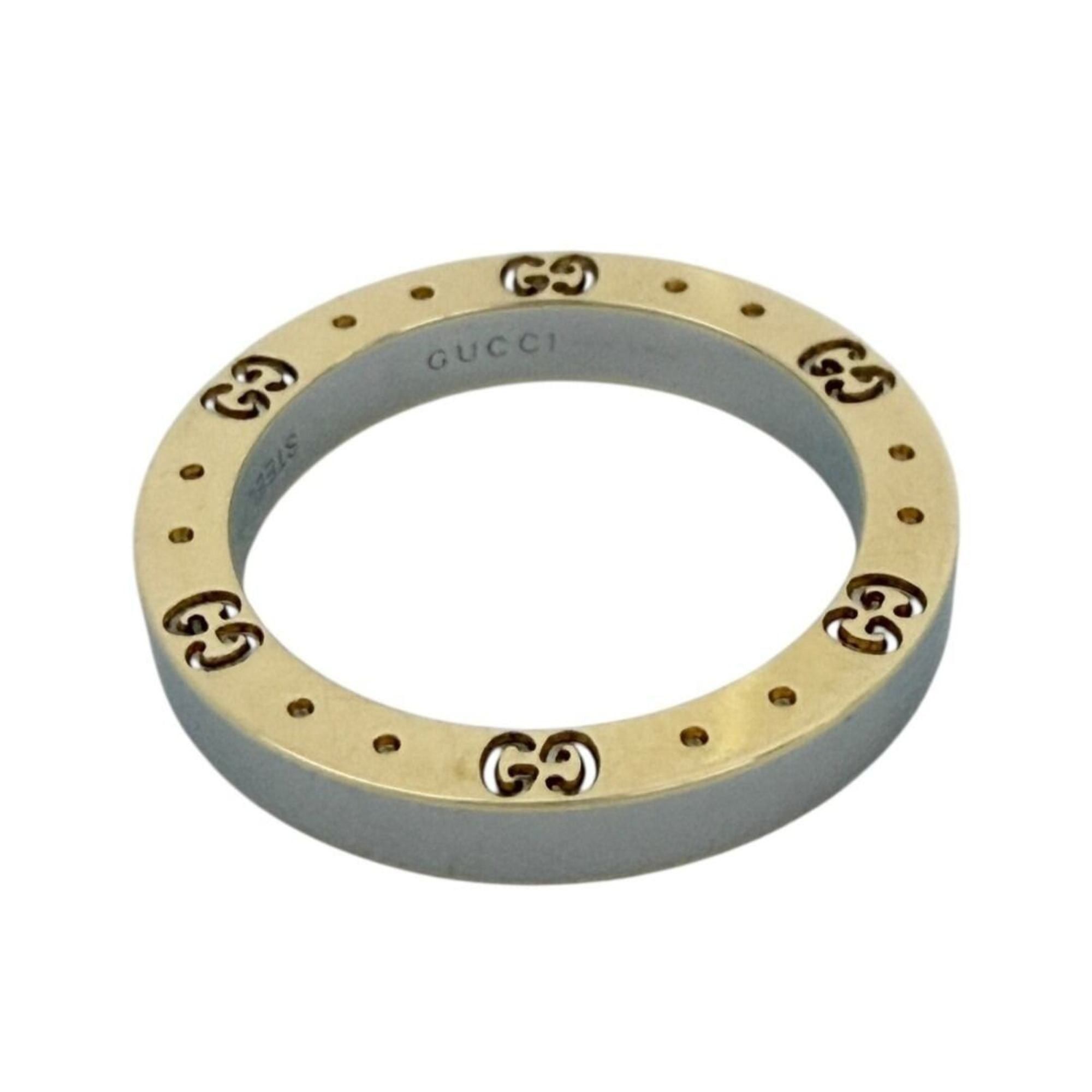 Gucci Gucci Icon Ring for Men and Women, 18K Gold, Two-tone, Size 11 Size ONE SIZE - 6 Thumbnail