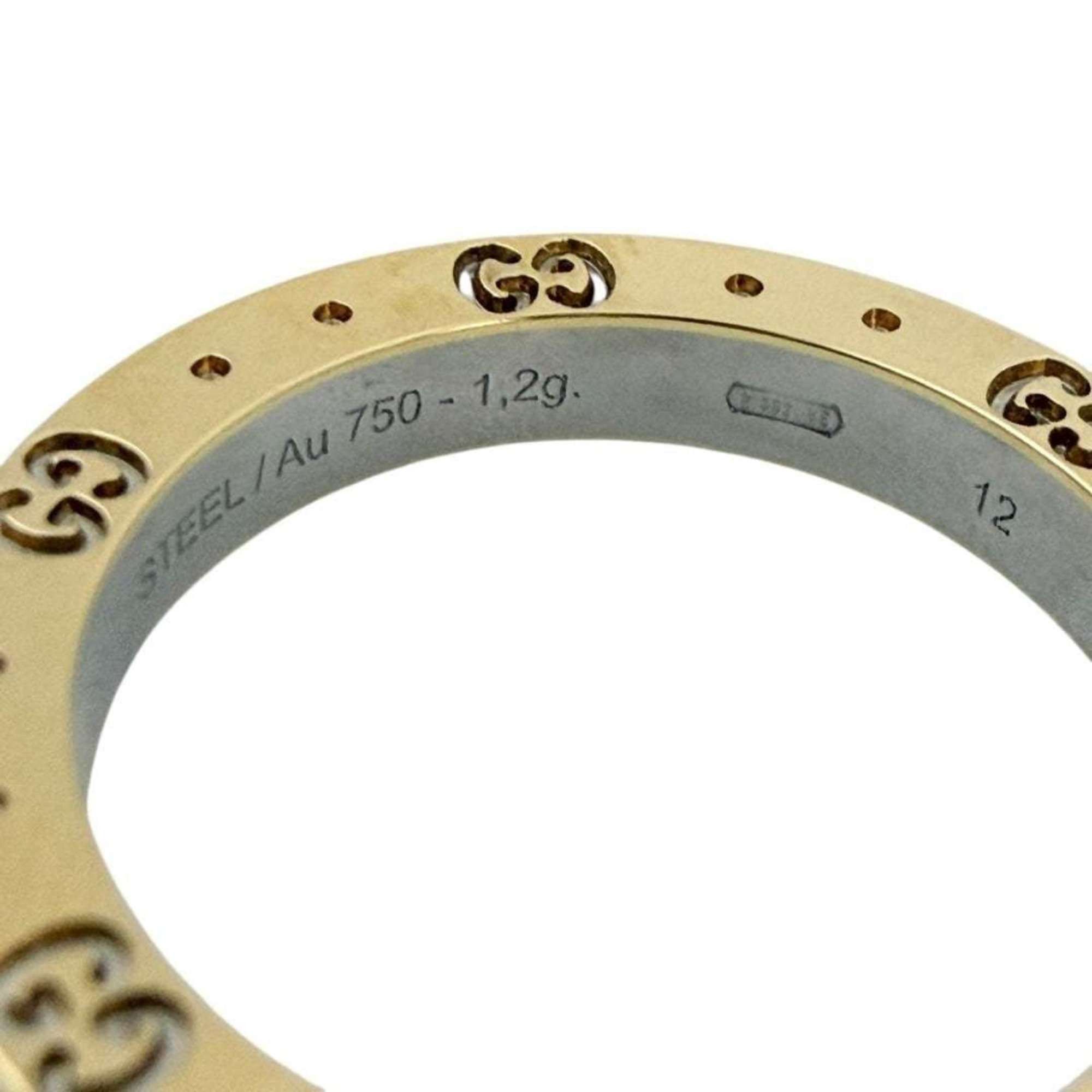 Gucci Gucci Icon Ring for Men and Women, 18K Gold, Two-tone, Size 11 Size ONE SIZE - 8 Thumbnail