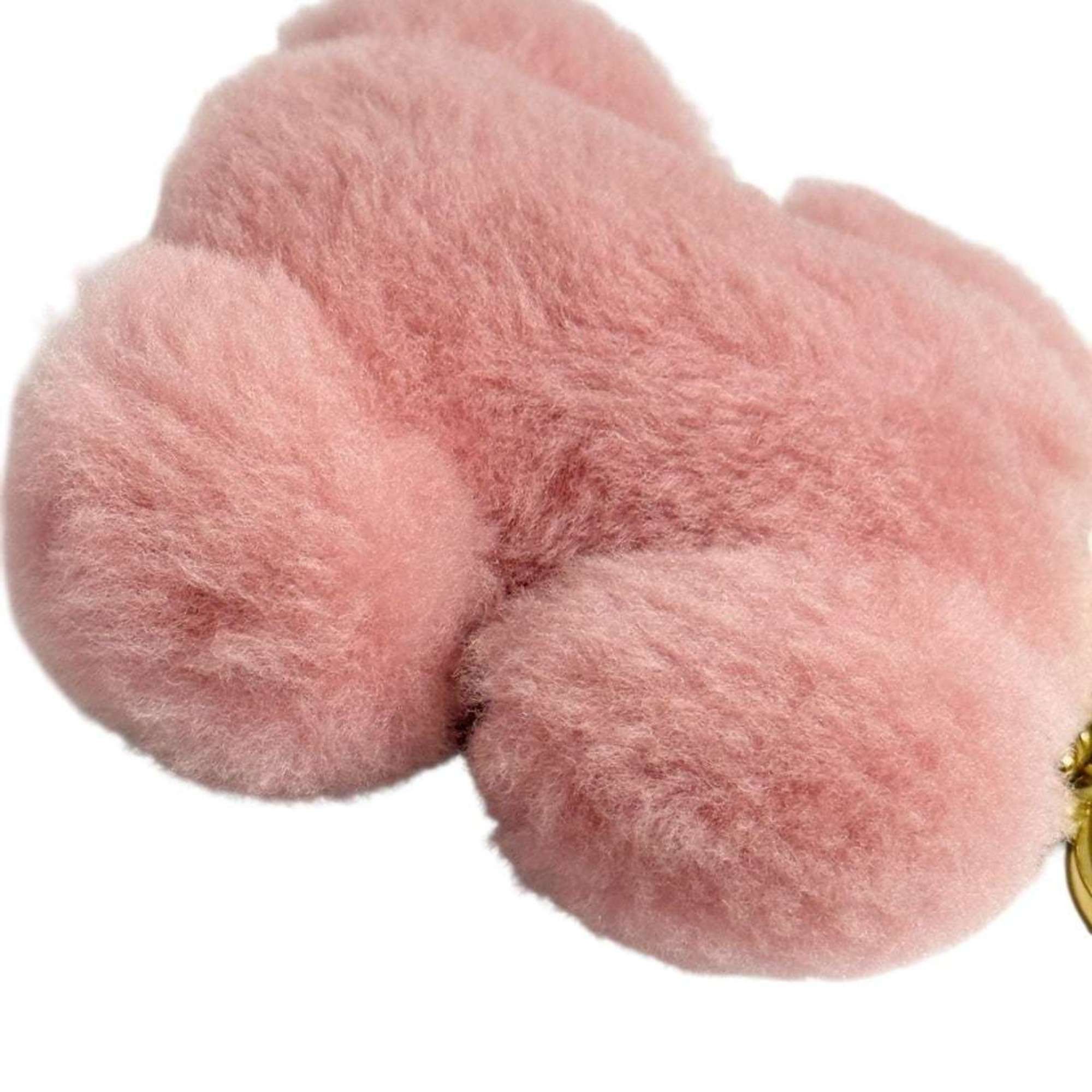Celine Celine Women's Triomphe Pom-Pom Bag Charm in Pink Size ONE SIZE - 5 Thumbnail