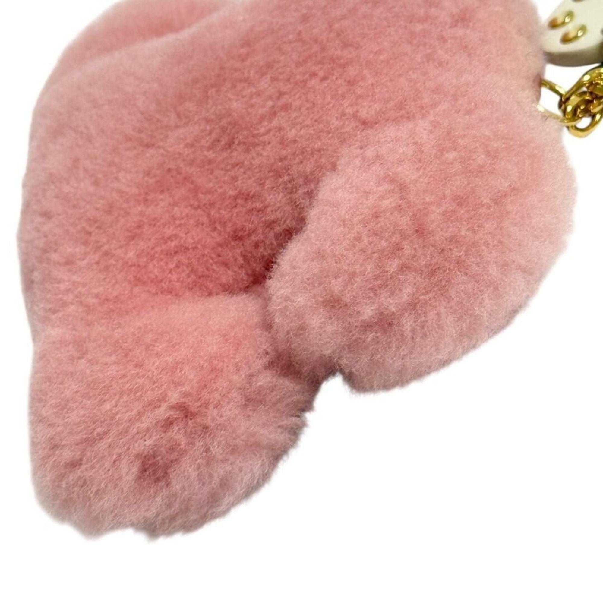 Celine Celine Women's Triomphe Pom-Pom Bag Charm in Pink Size ONE SIZE - 4 Thumbnail