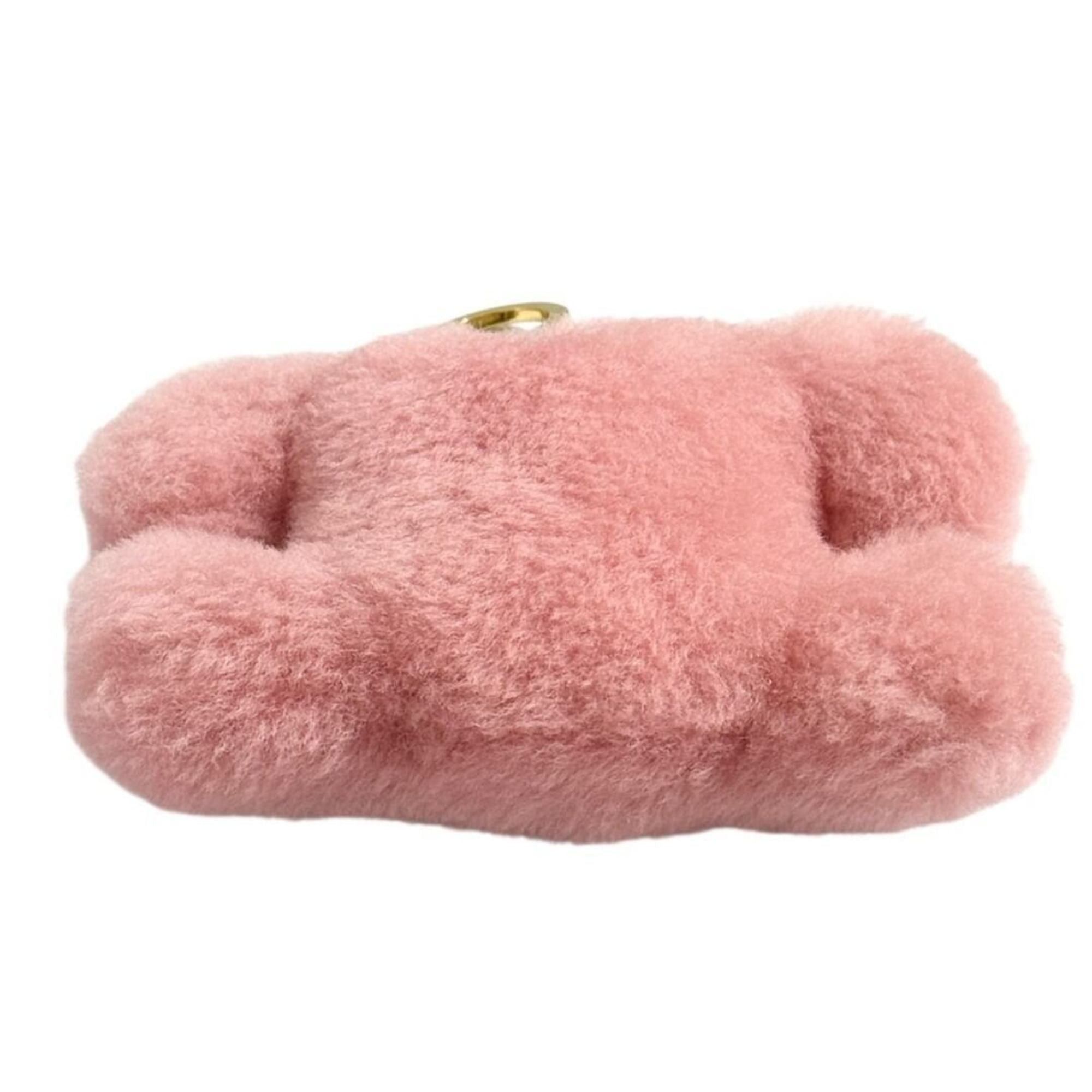 Celine Celine Women's Triomphe Pom-Pom Bag Charm in Pink Size ONE SIZE - 3 Thumbnail