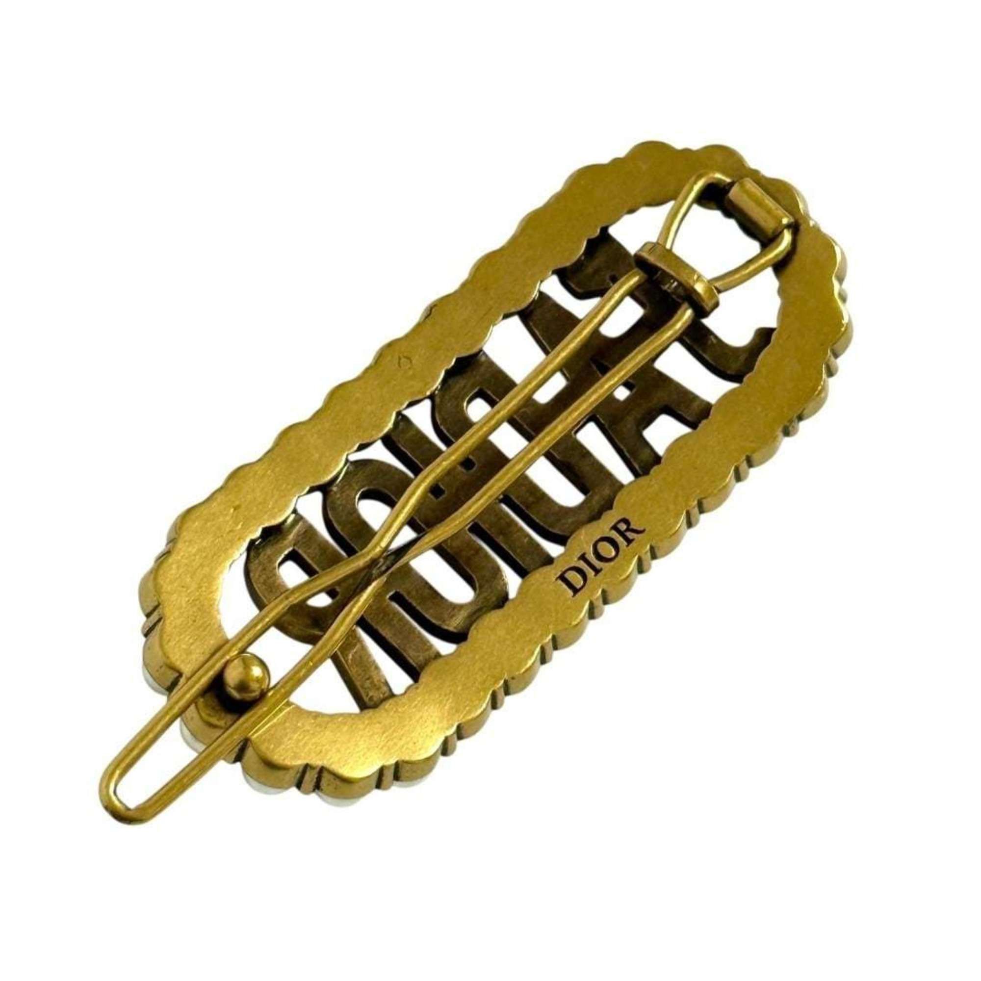 Dior Christian Dior Dior Women's Barrette Hair Clip Hairpin with Faux Pearls Size ONE SIZE - 2 Thumbnail