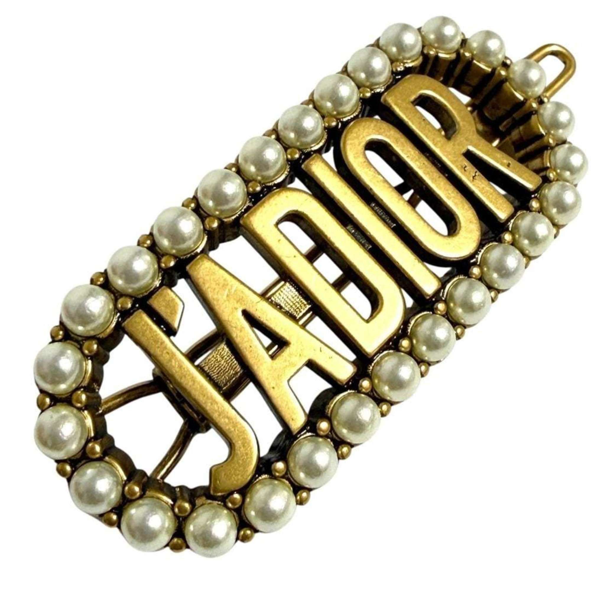 Dior Christian Dior Dior Women's Barrette Hair Clip Hairpin with Faux Pearls Size ONE SIZE - 4 Thumbnail