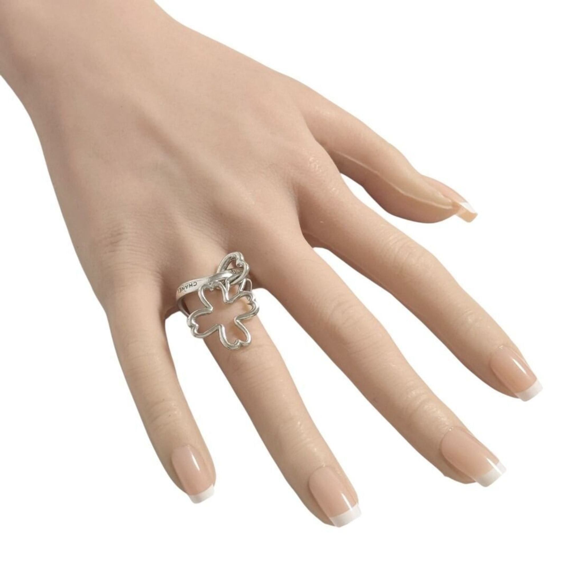 Chanel Chanel Women's Silver 925 Ring, Size 12, Clover Size ONE SIZE - 10 Thumbnail