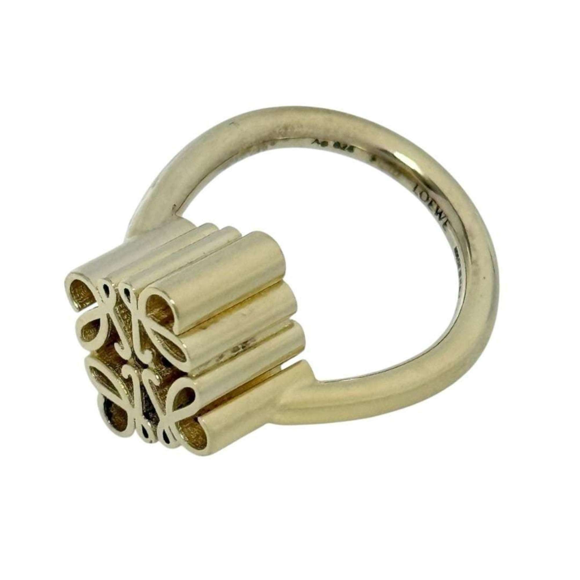 Loewe Loewe Women's Single Anagram Ring, Size 9, 24K Silver Size ONE SIZE - 3 Thumbnail