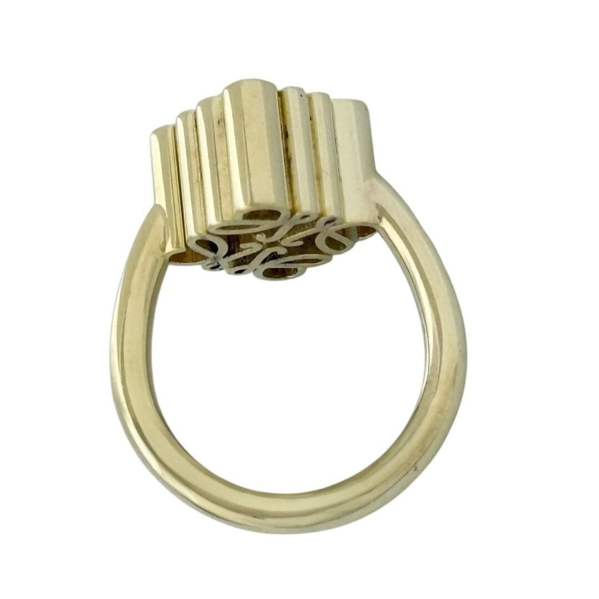 Loewe Loewe Women's Single Anagram Ring, Size 9, 24K Silver Size ONE SIZE - 2 Thumbnail