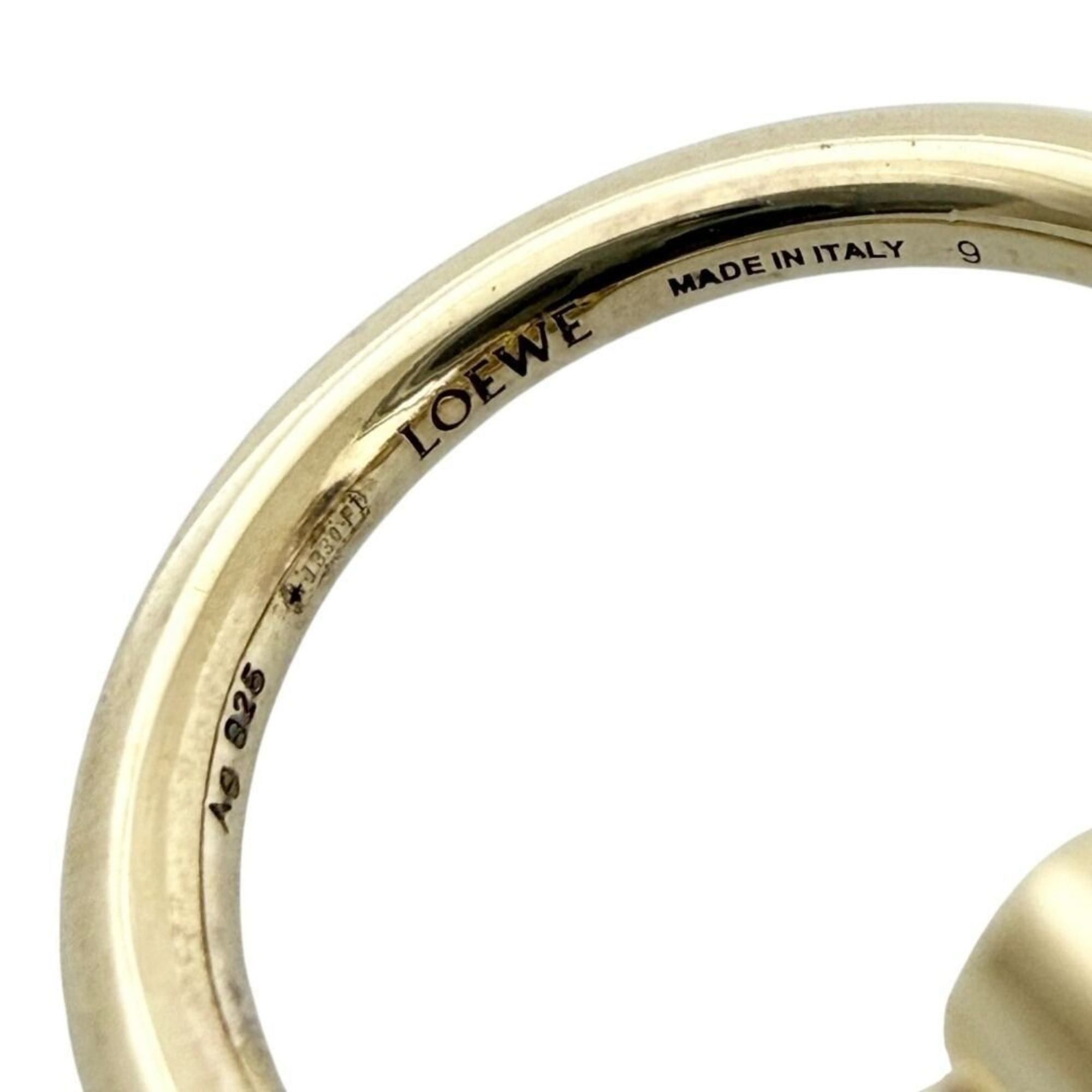 Loewe Loewe Women's Single Anagram Ring, Size 9, 24K Silver Size ONE SIZE - 7 Thumbnail
