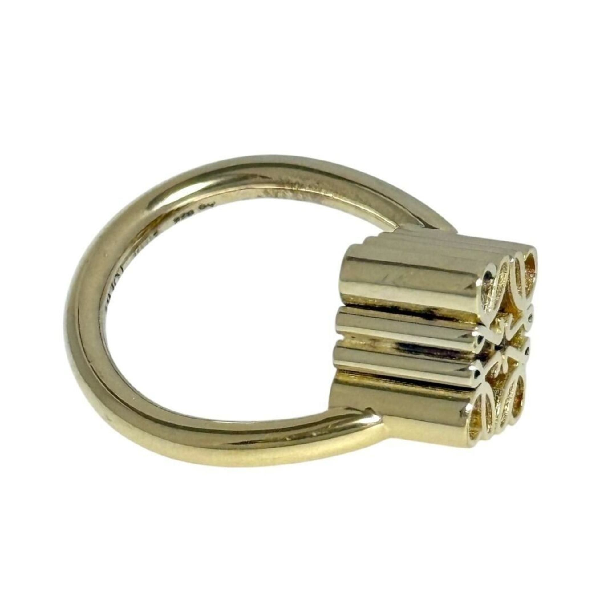 Loewe Loewe Women's Single Anagram Ring, Size 9, 24K Silver Size ONE SIZE - 4 Thumbnail