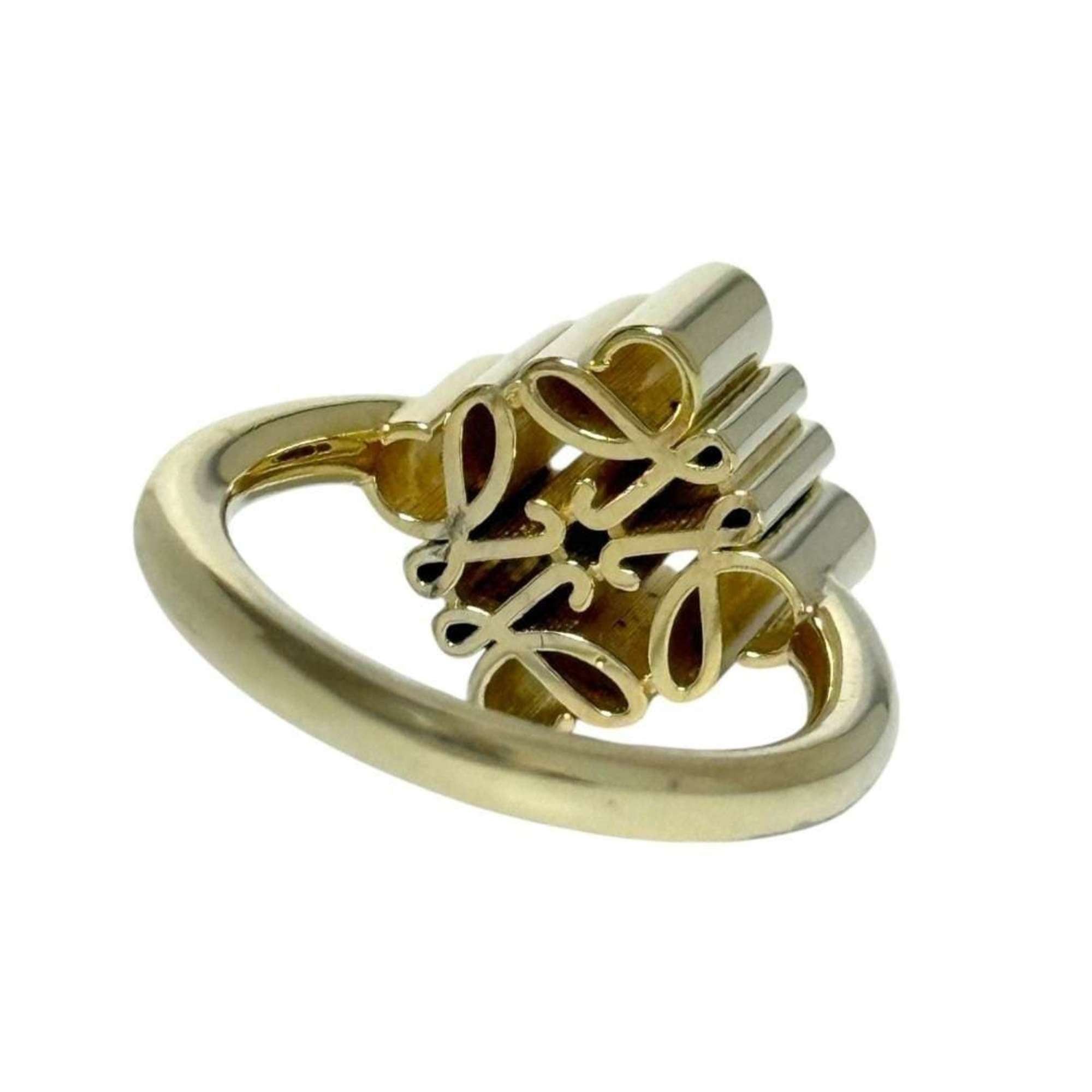 Loewe Loewe Women's Single Anagram Ring, Size 9, 24K Silver Size ONE SIZE - 5 Thumbnail