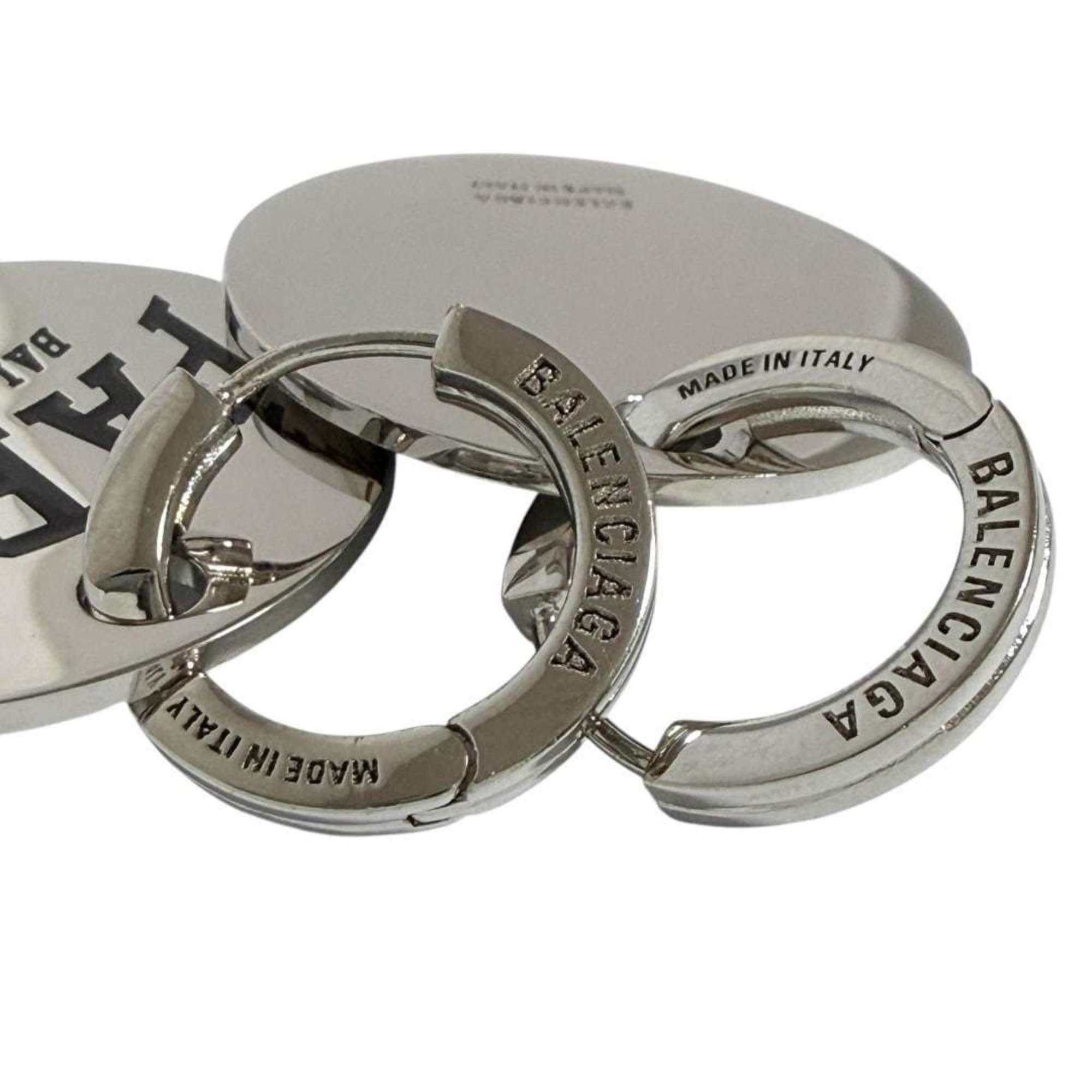 Balenciaga Balenciaga Women's City Paris Hoop Drop Earrings in Silver Size ONE SIZE - 3 Thumbnail