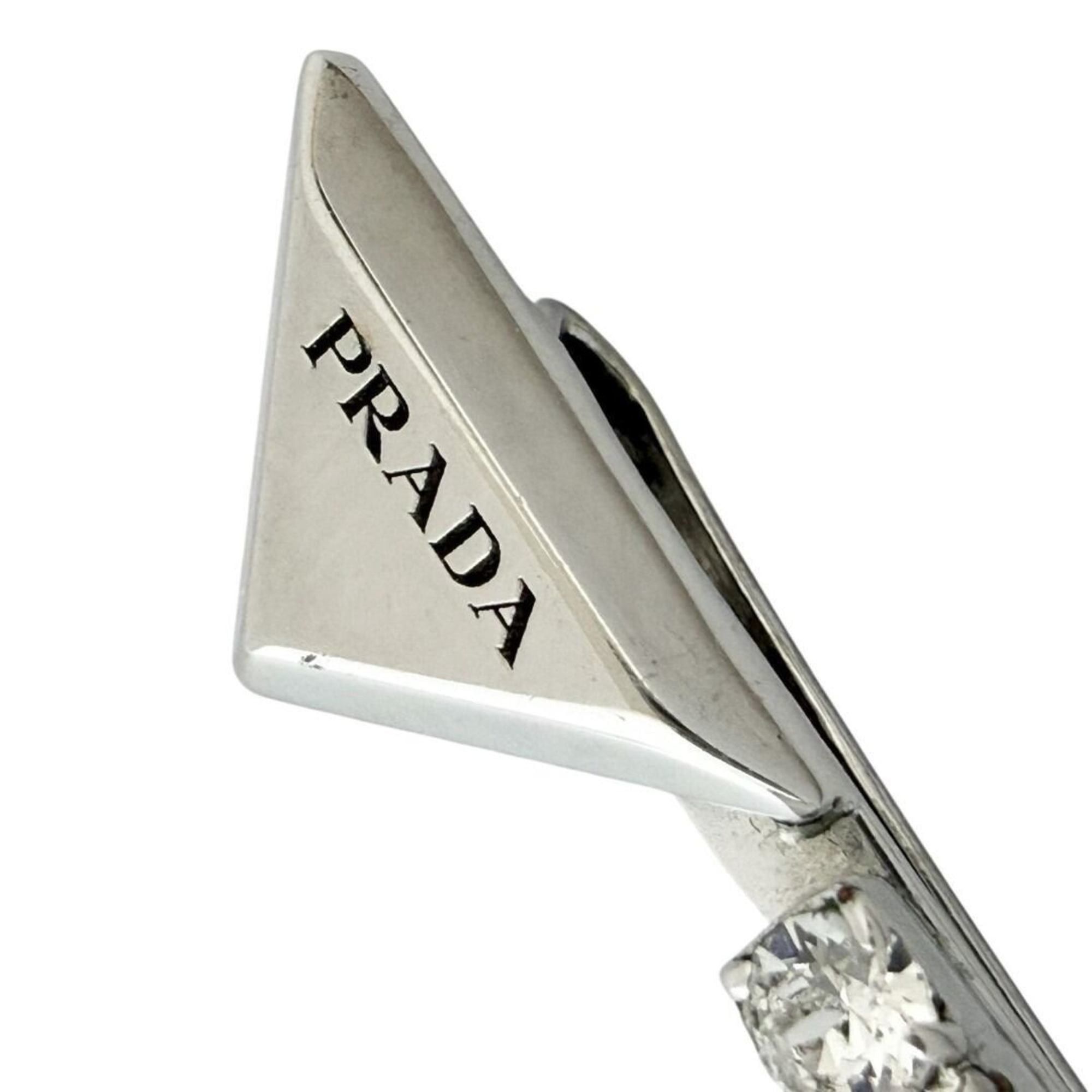Prada Prada Women's Hairpin Hair Clip Barrette with Beads, Silver, 1 Piece Only Size ONE SIZE - 8 Thumbnail