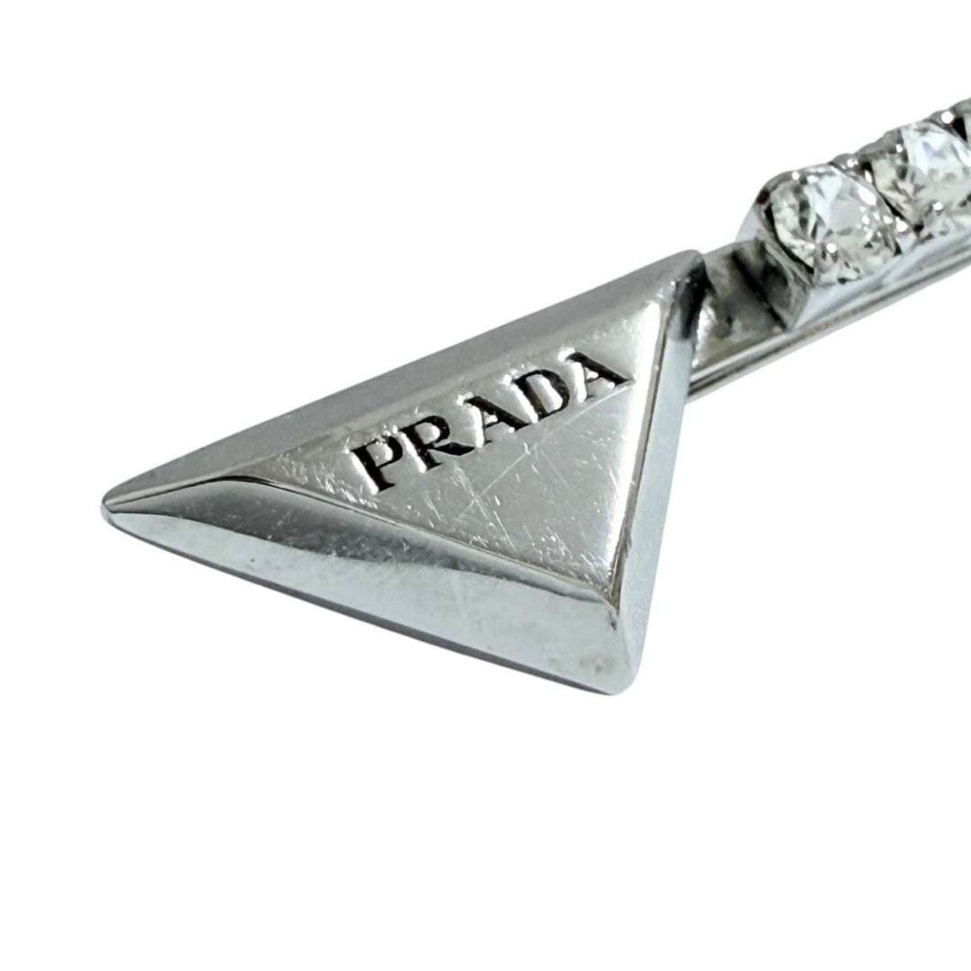Prada Prada Women's Hairpin Hair Clip Barrette with Beads, Silver, 1 Piece Only Size ONE SIZE - 4 Thumbnail