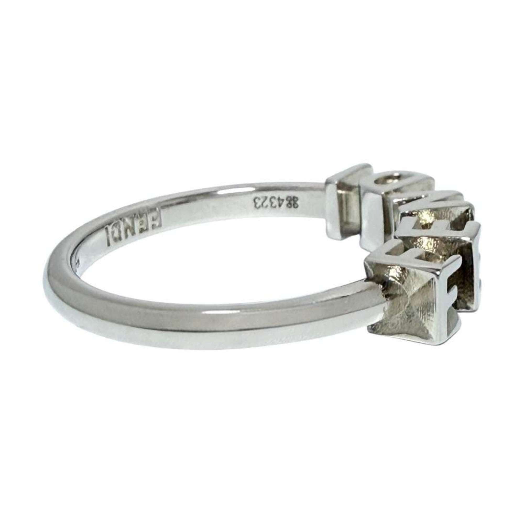 Fendi Fendi Men's Logo Ring, Size 19, Small, Silver Size ONE SIZE - 3 Thumbnail