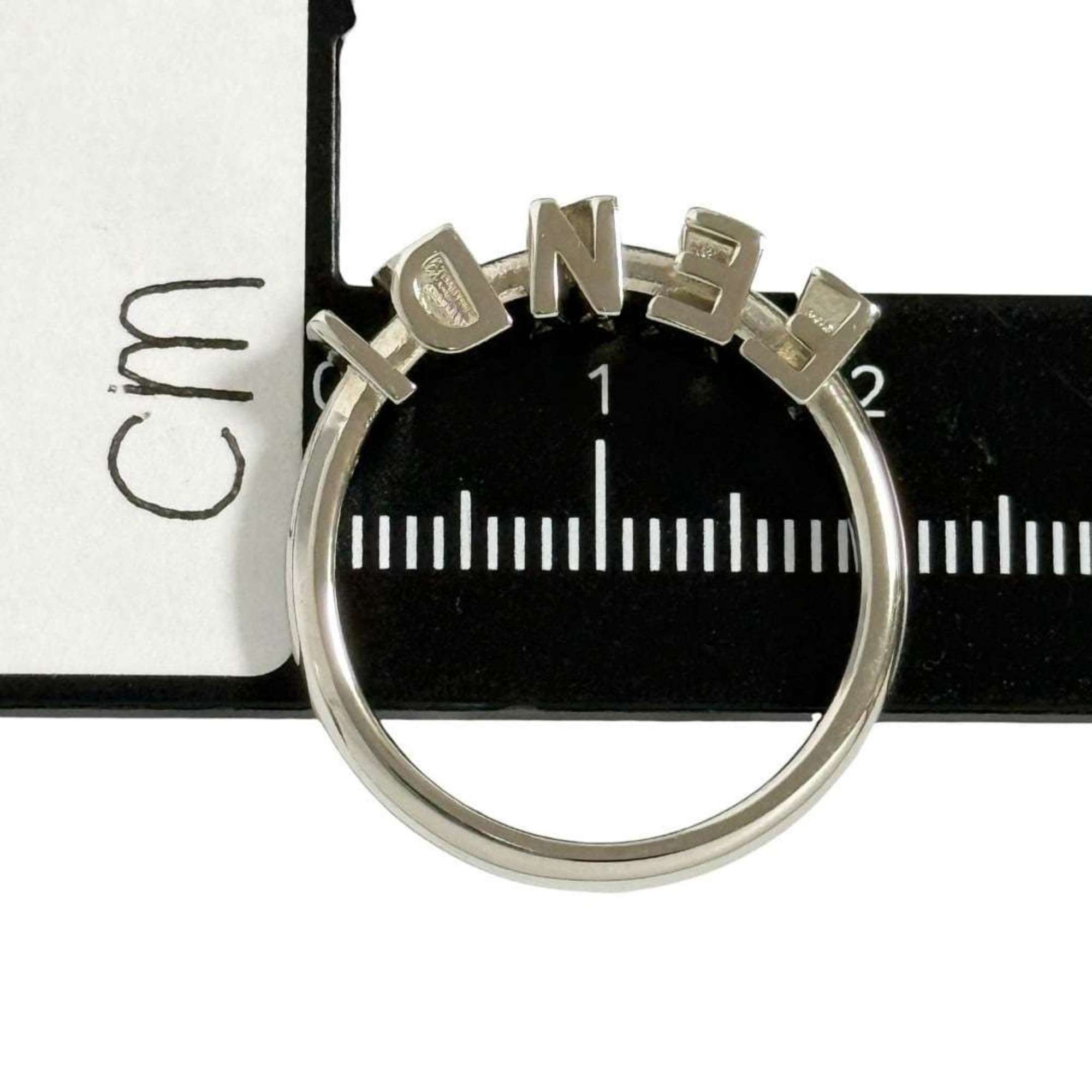 Fendi Fendi Men's Logo Ring, Size 19, Small, Silver Size ONE SIZE - 8 Thumbnail
