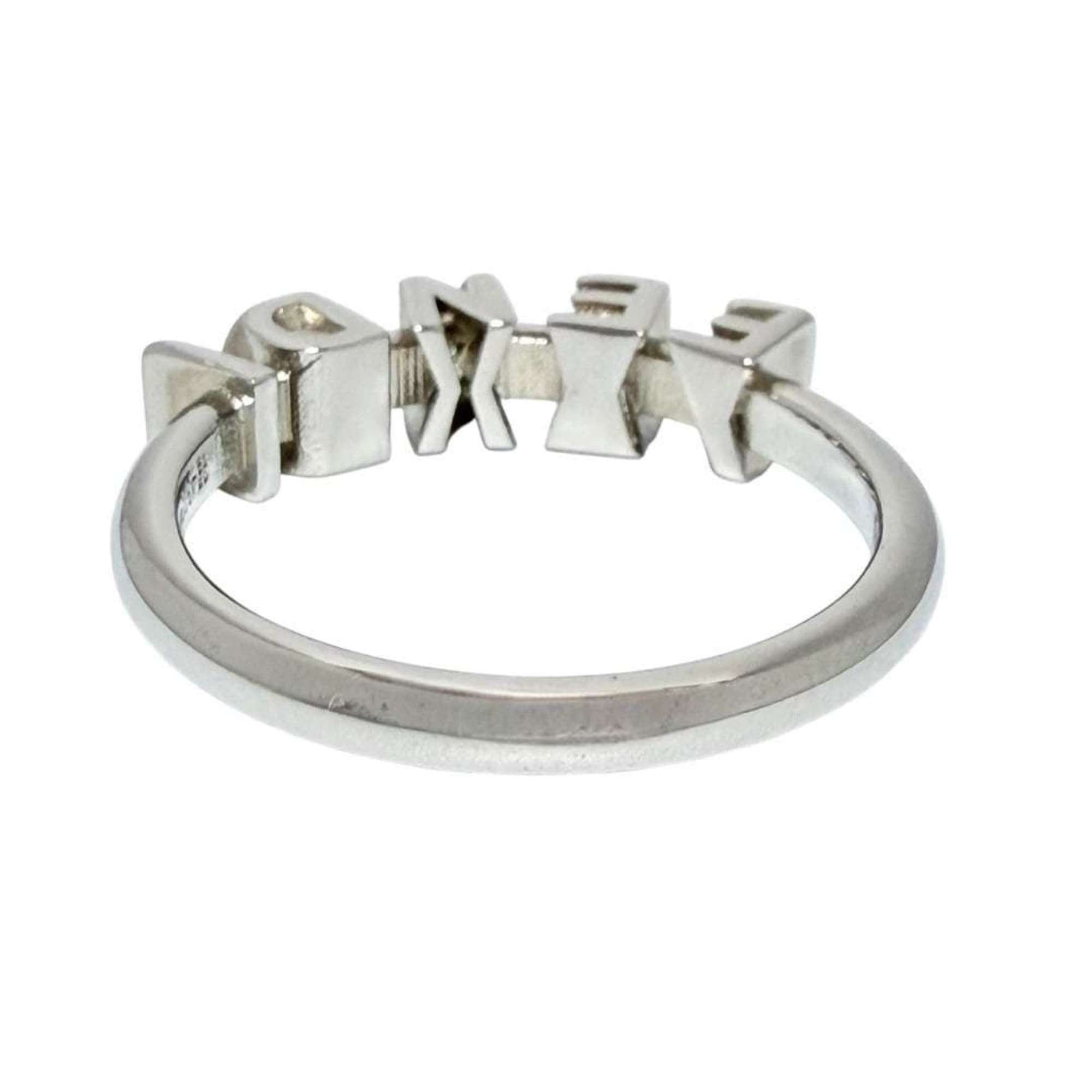 Fendi Fendi Men's Logo Ring, Size 19, Small, Silver Size ONE SIZE - 4 Thumbnail