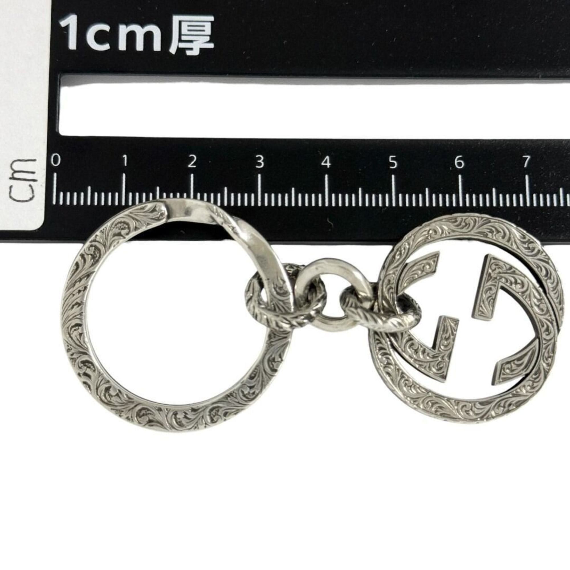 Gucci Gucci Men's Arabesque Keychain/Key Ring with Double G in Silver 925 Size ONE SIZE - 7 Thumbnail