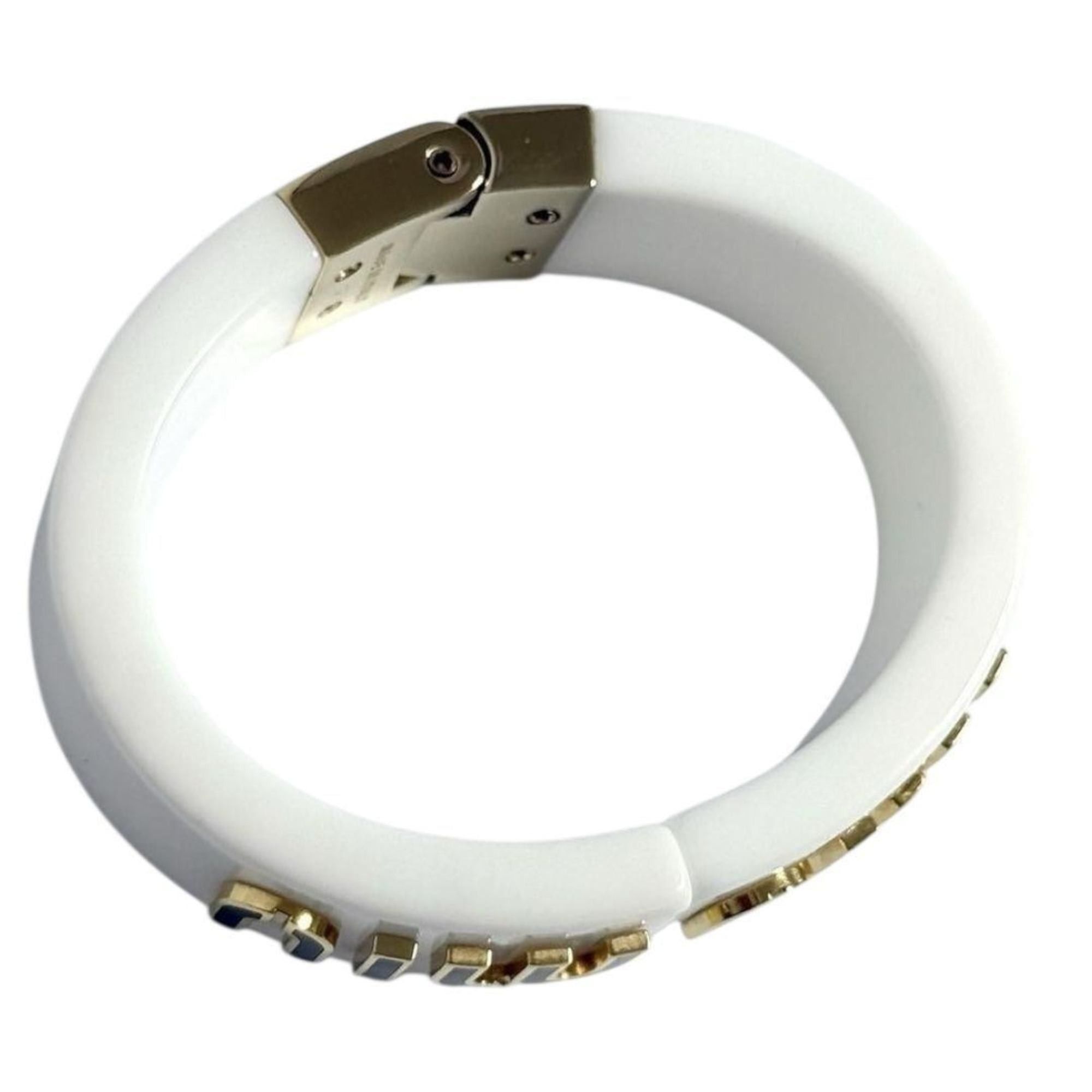 Miu Miu Miu Miu Miu Women's Plexiglas Bangle Bracelet, White, 16cm Size ONE SIZE - 3 Thumbnail