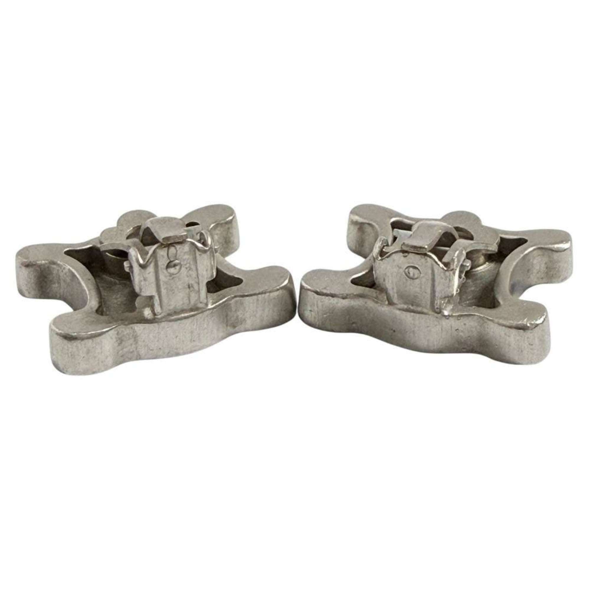 Celine Celine Macadam Clip Earrings for Men and Women, Silver Size ONE SIZE - 4 Thumbnail