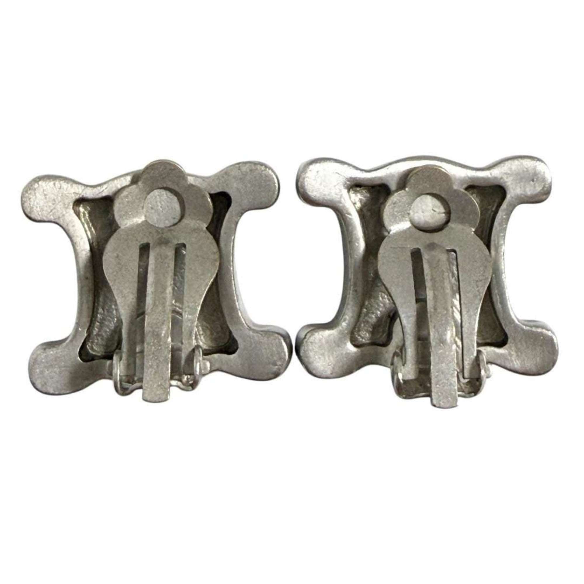 Celine Celine Macadam Clip Earrings for Men and Women, Silver Size ONE SIZE - 3 Thumbnail