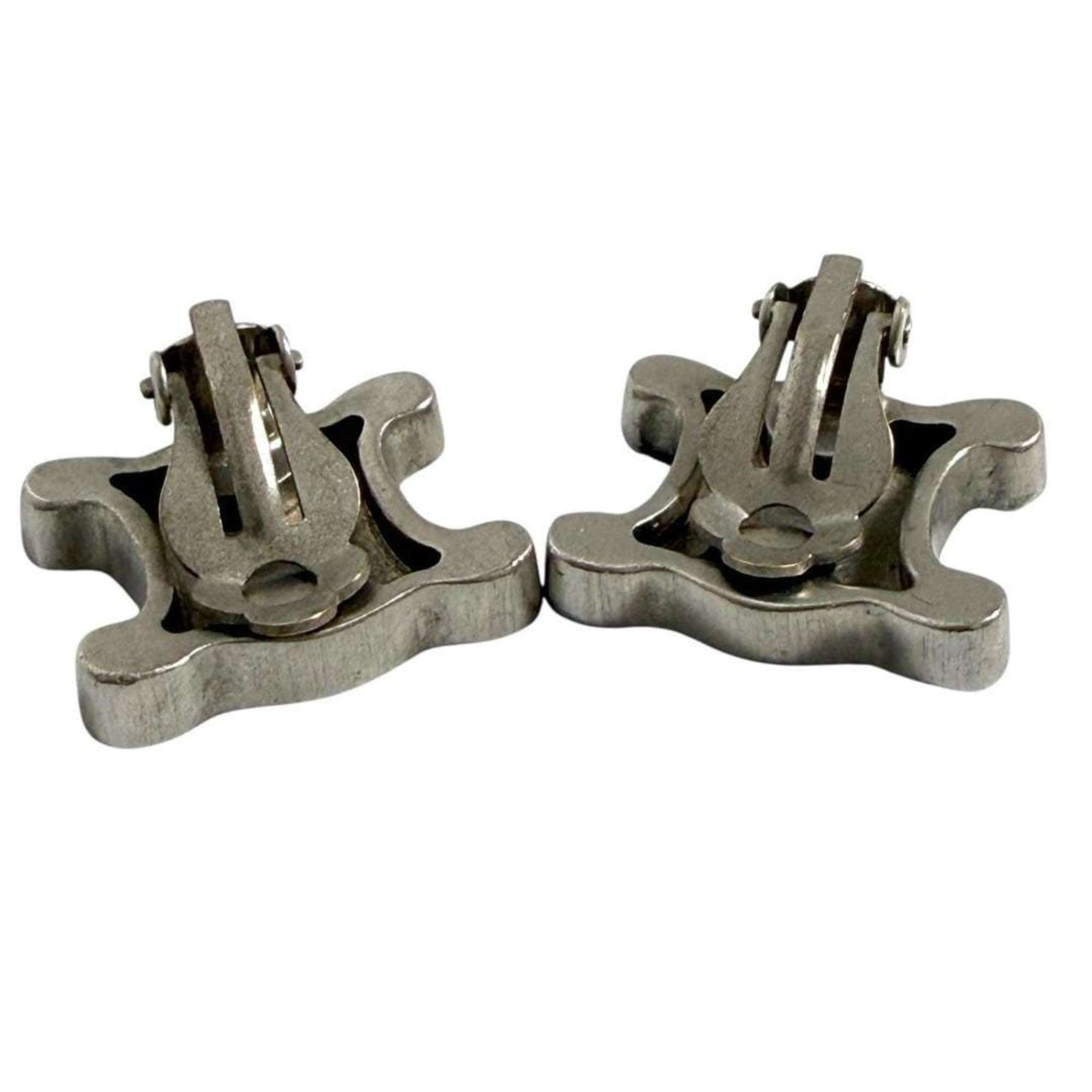 Celine Celine Macadam Clip Earrings for Men and Women, Silver Size ONE SIZE - 5 Thumbnail