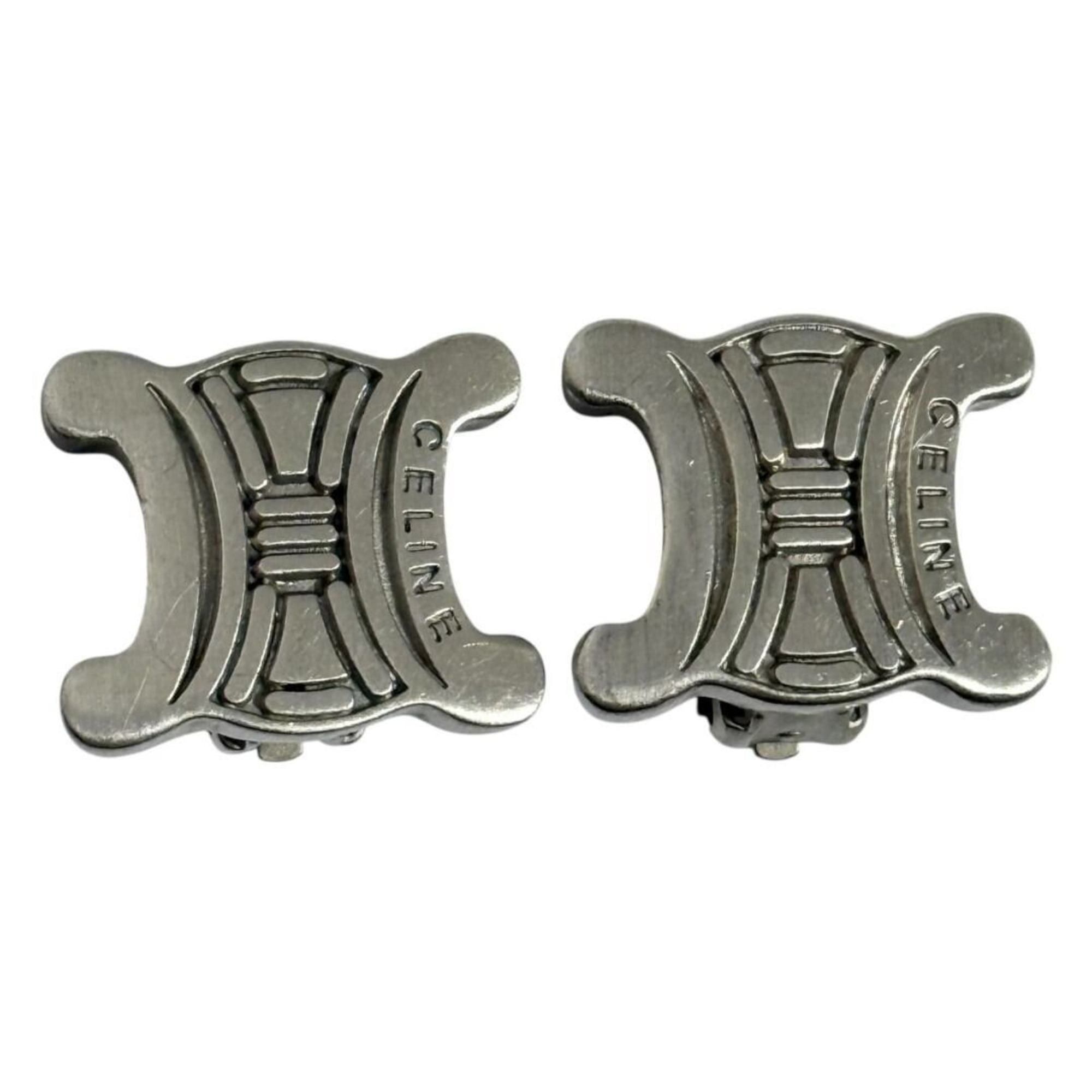 Celine Celine Macadam Clip Earrings for Men and Women, Silver Size ONE SIZE - 2 Thumbnail