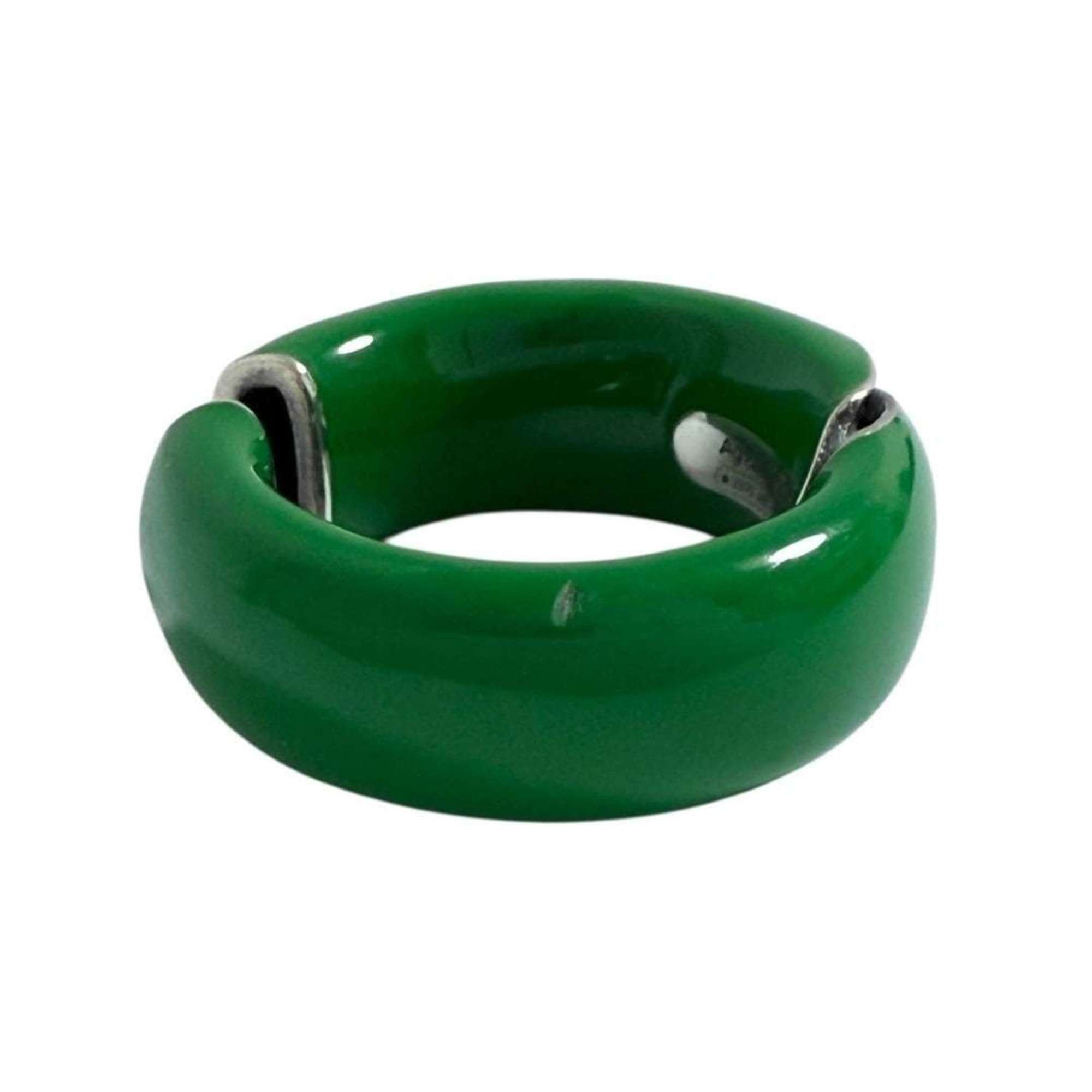 Bottega Veneta Bottega Veneta Paraquito Ring for Men and Women, Size 11, Silver Size ONE SIZE - 4 Thumbnail