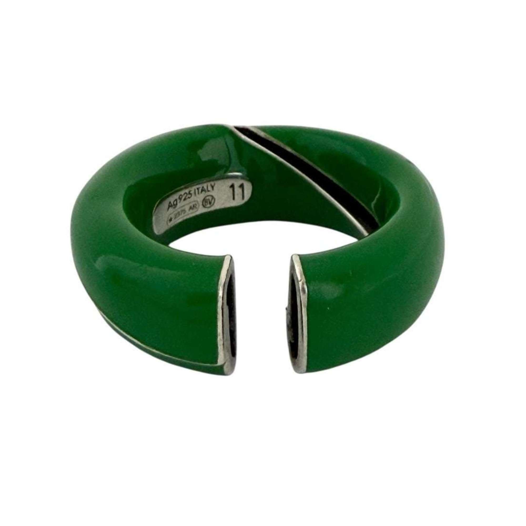 Bottega Veneta Bottega Veneta Paraquito Ring for Men and Women, Size 11, Silver Size ONE SIZE - 2 Thumbnail