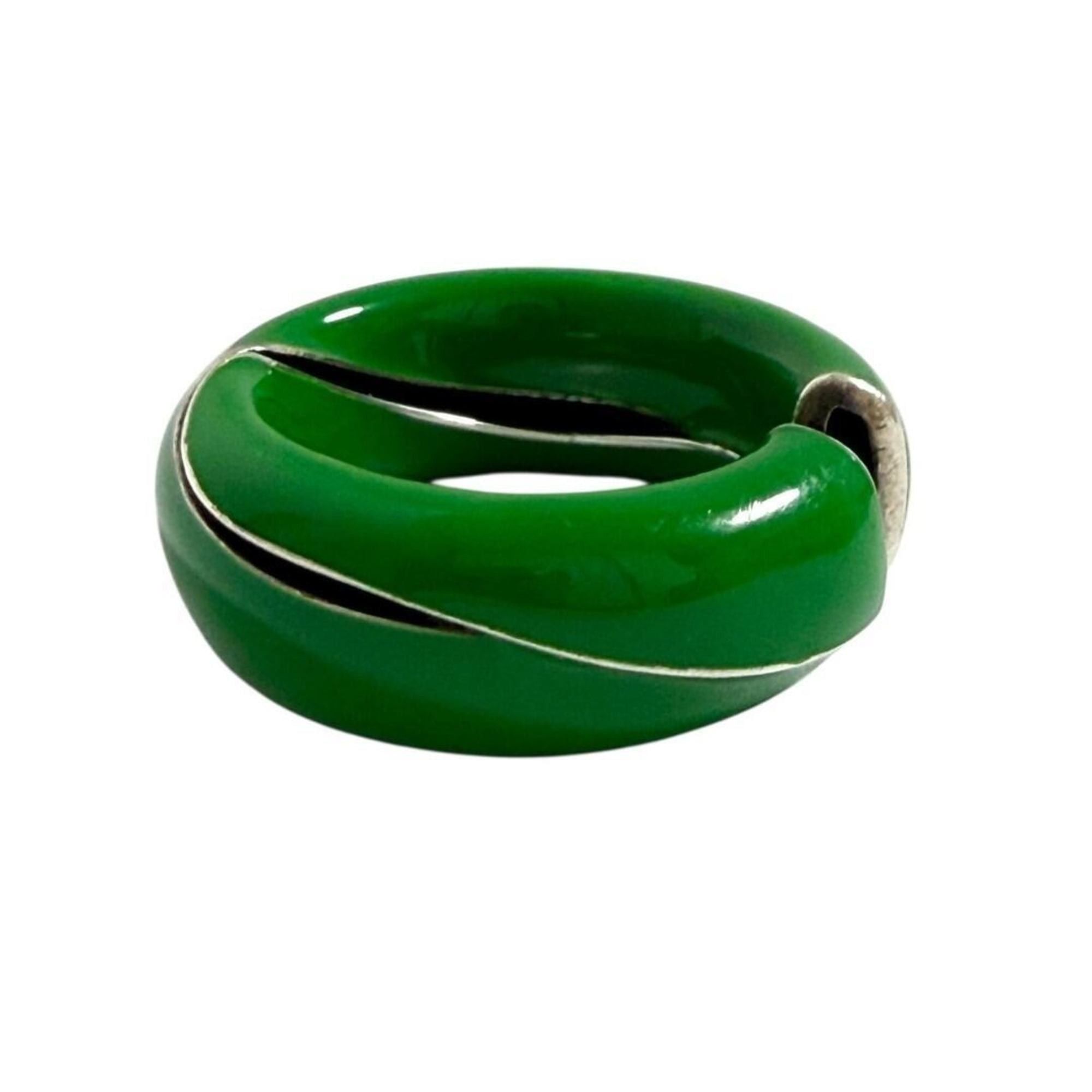 Bottega Veneta Bottega Veneta Paraquito Ring for Men and Women, Size 11, Silver Size ONE SIZE - 3 Thumbnail