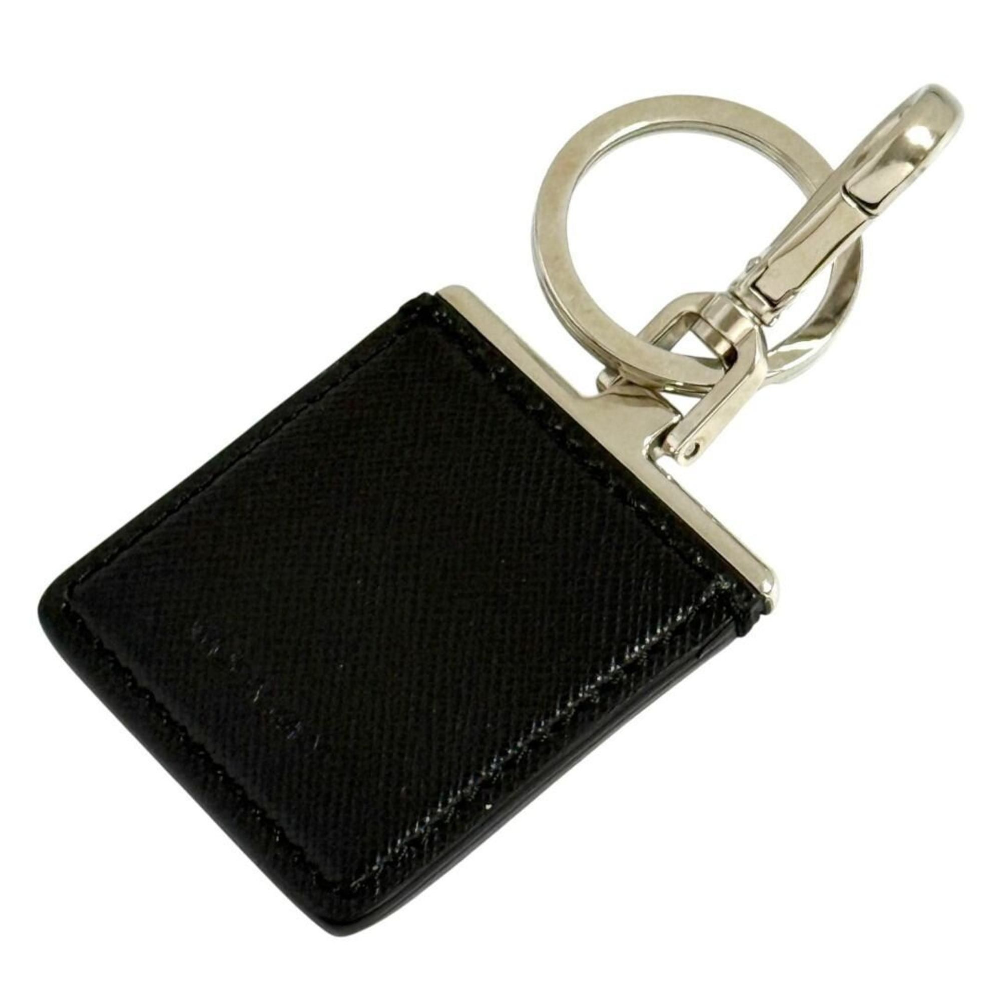 Prada Prada Men's Keychain Key Ring with Ship Motif, Black and Silver Size ONE SIZE - 2 Thumbnail