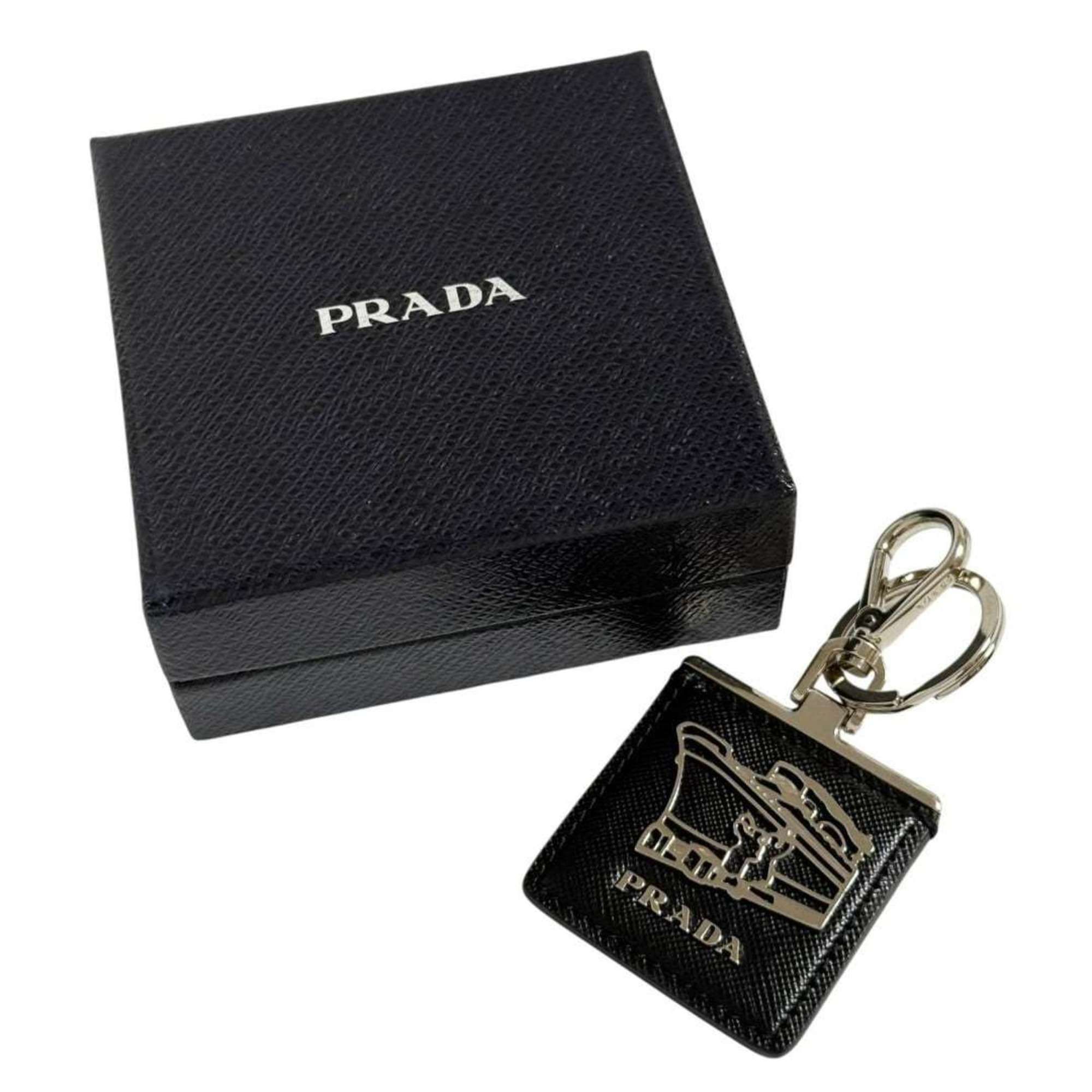 Prada Prada Men's Keychain Key Ring with Ship Motif, Black and Silver Size ONE SIZE - 10 Thumbnail