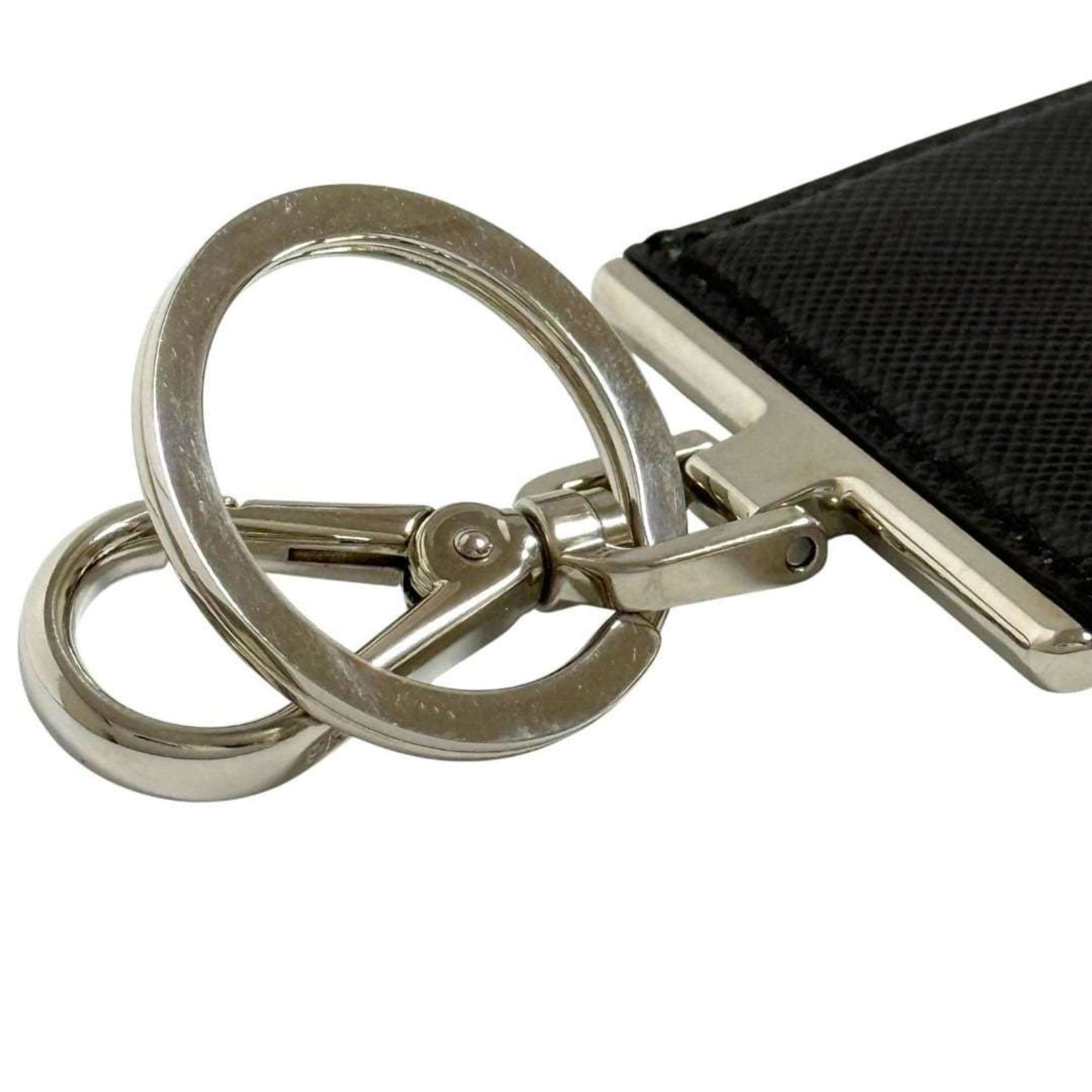 Prada Prada Men's Keychain Key Ring with Ship Motif, Black and Silver Size ONE SIZE - 5 Thumbnail