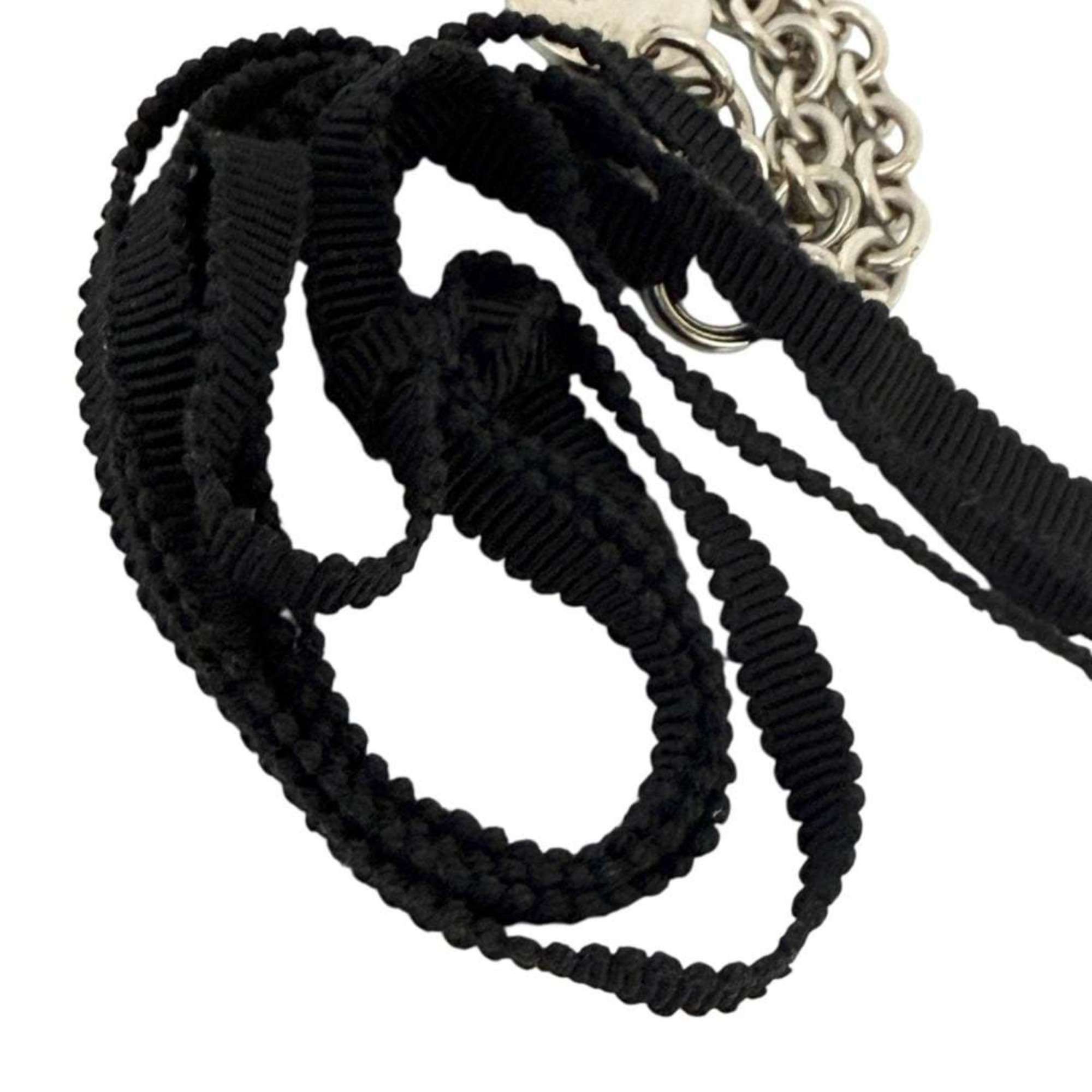 Prada Prada Women's Skull Pendant Necklace Chain in Black Size ONE SIZE - 7 Thumbnail