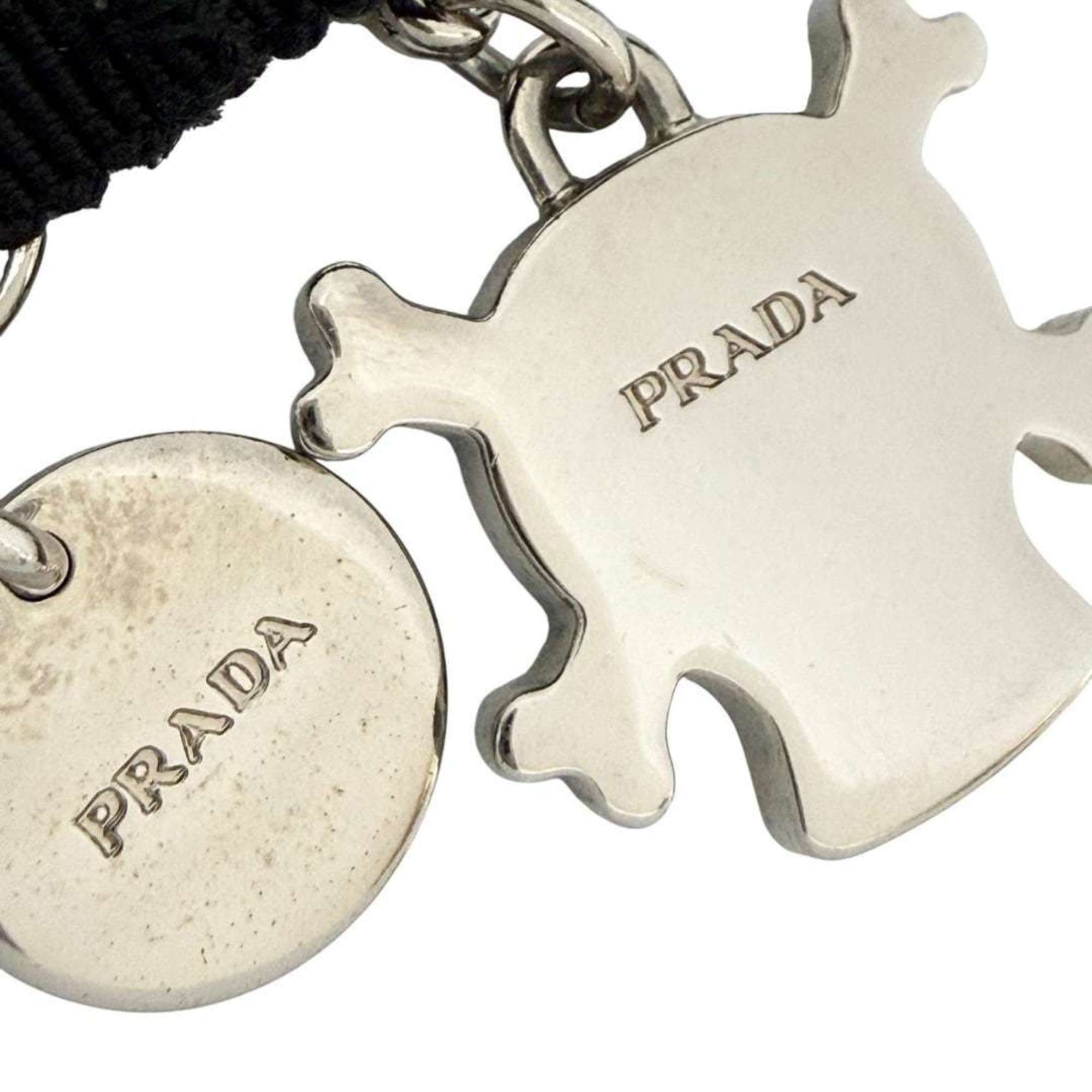 Prada Prada Women's Skull Pendant Necklace Chain in Black Size ONE SIZE - 8 Thumbnail