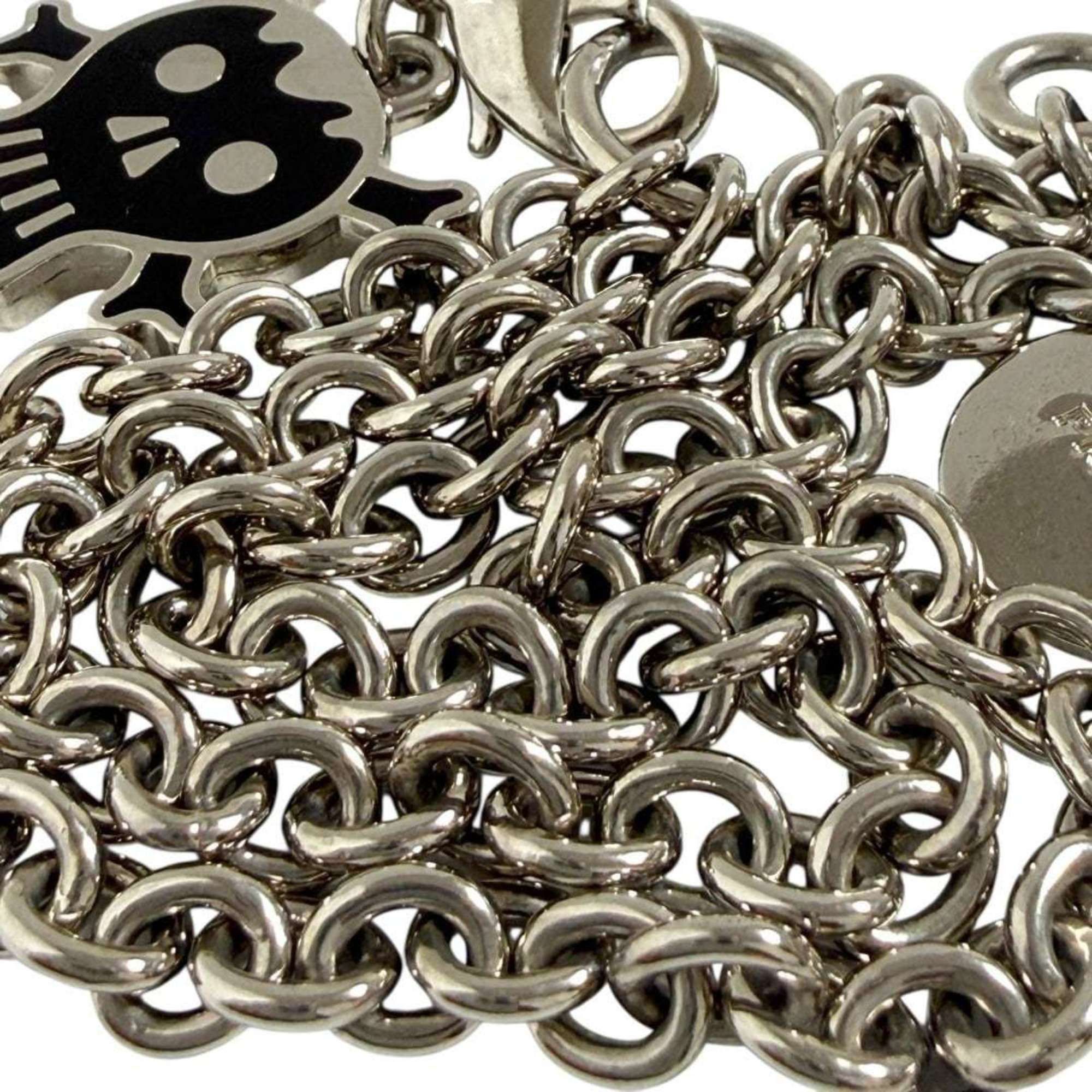 Prada Prada Women's Skull Pendant Necklace Chain in Black Size ONE SIZE - 5 Thumbnail