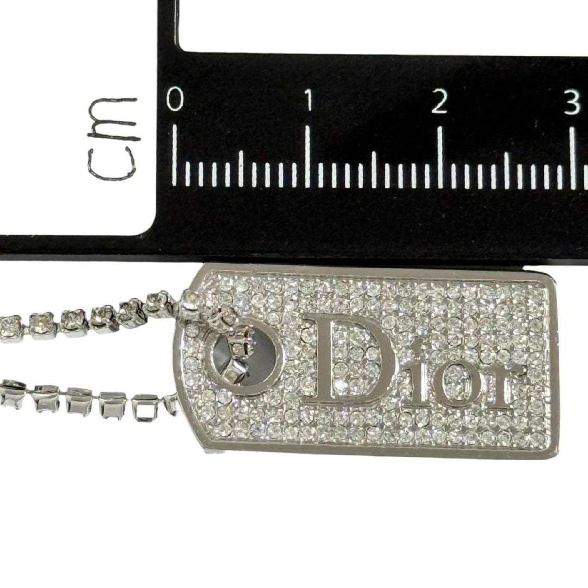 Dior Christian Dior Dior pendant necklace for men and women, logo plate, silver Size ONE SIZE - 9 Thumbnail