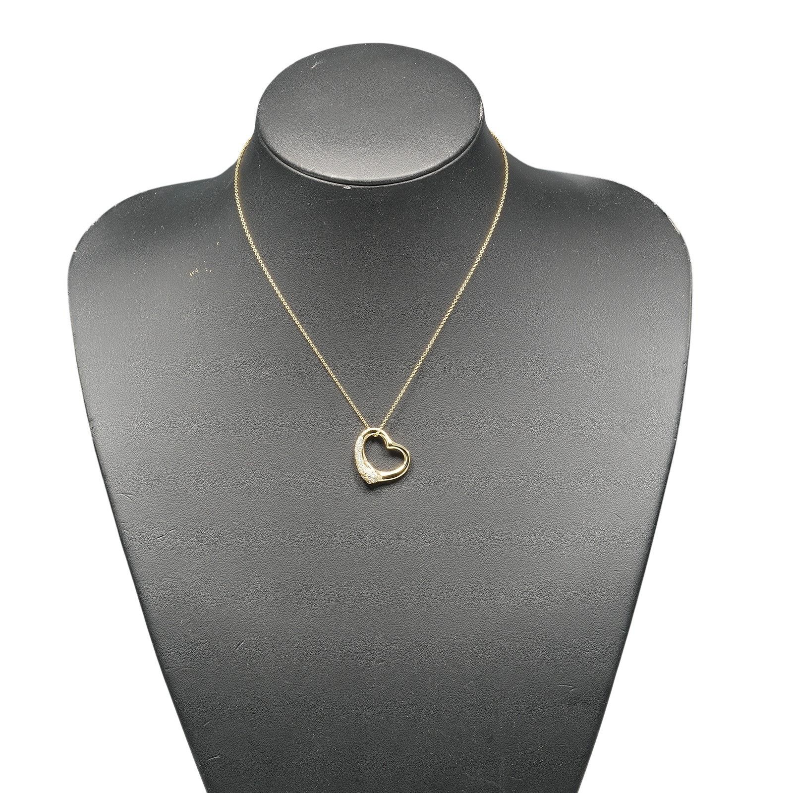 Tiffany & Co. Tiffany & Co. TIFFANY&Co. Open Heart Au750 Diamond Necklace Precious Metal Necklace DUTY FREE for USA Size ONE SIZE - 2 Thumbnail
