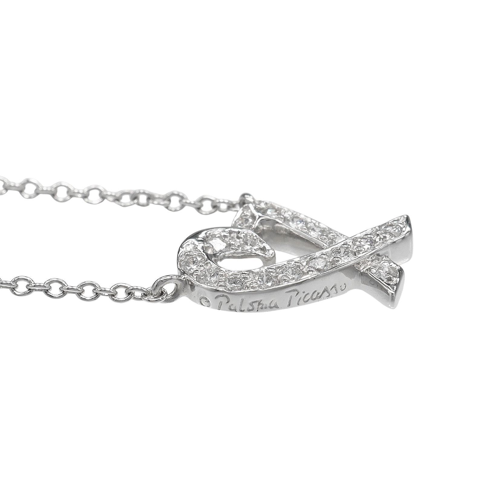 Tiffany & Co. Tiffany & Co. TIFFANY&Co. Loving Heart Pt950 Platinum Diamond Necklace Precious Metal Necklace DUTY FREE for USA Size ONE SIZE - 4 Thumbnail