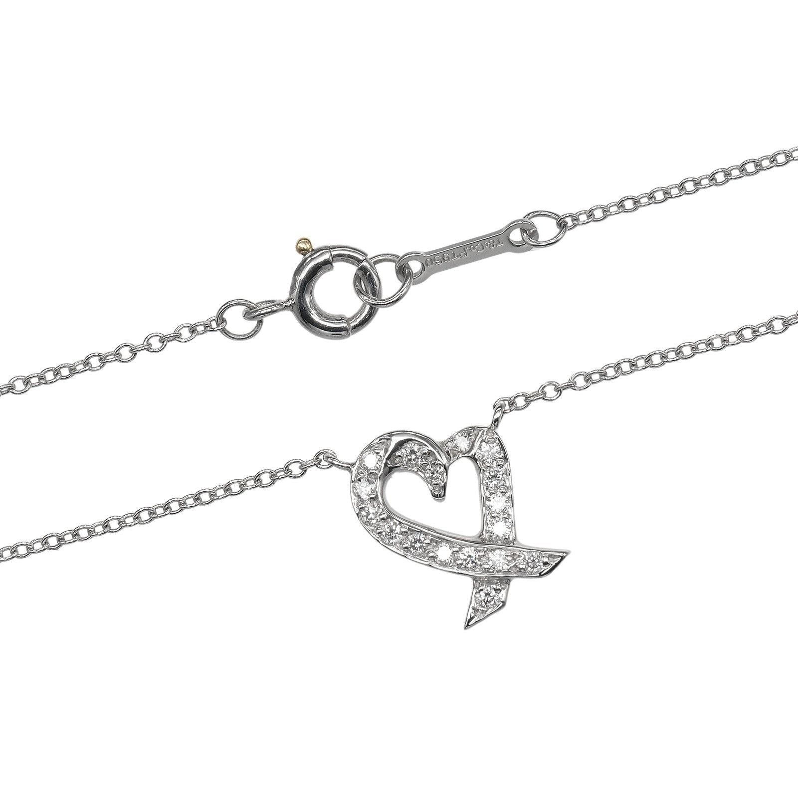 Tiffany & Co. Tiffany & Co. TIFFANY&Co. Loving Heart Pt950 Platinum Diamond Necklace Precious Metal Necklace DUTY FREE for USA Size ONE SIZE - 7 Thumbnail