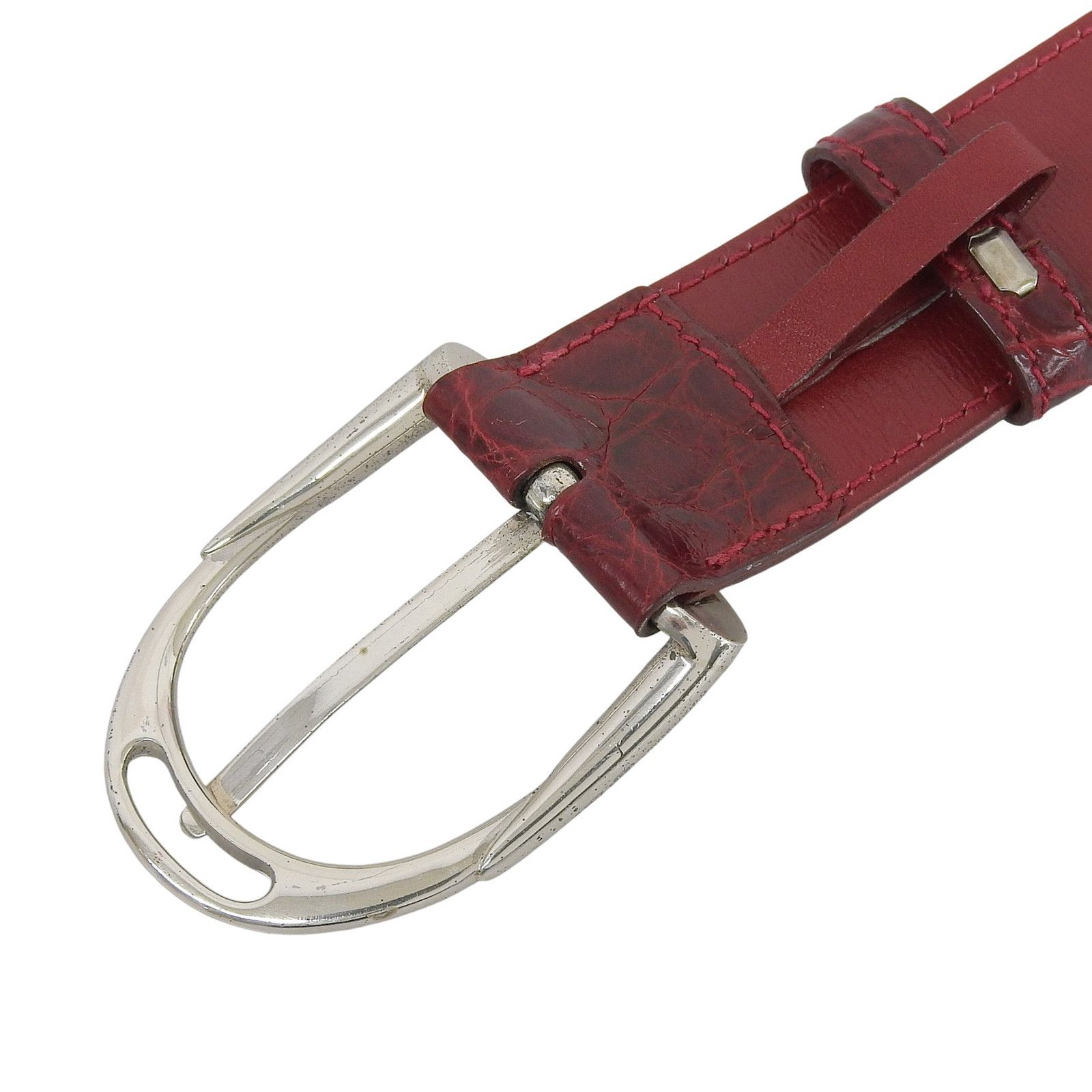 Gucci Gucci Gucci Crocodile Leather Belt Leather Belt 087.194 DUTY FREE for USA Size ONE SIZE - 4 Thumbnail