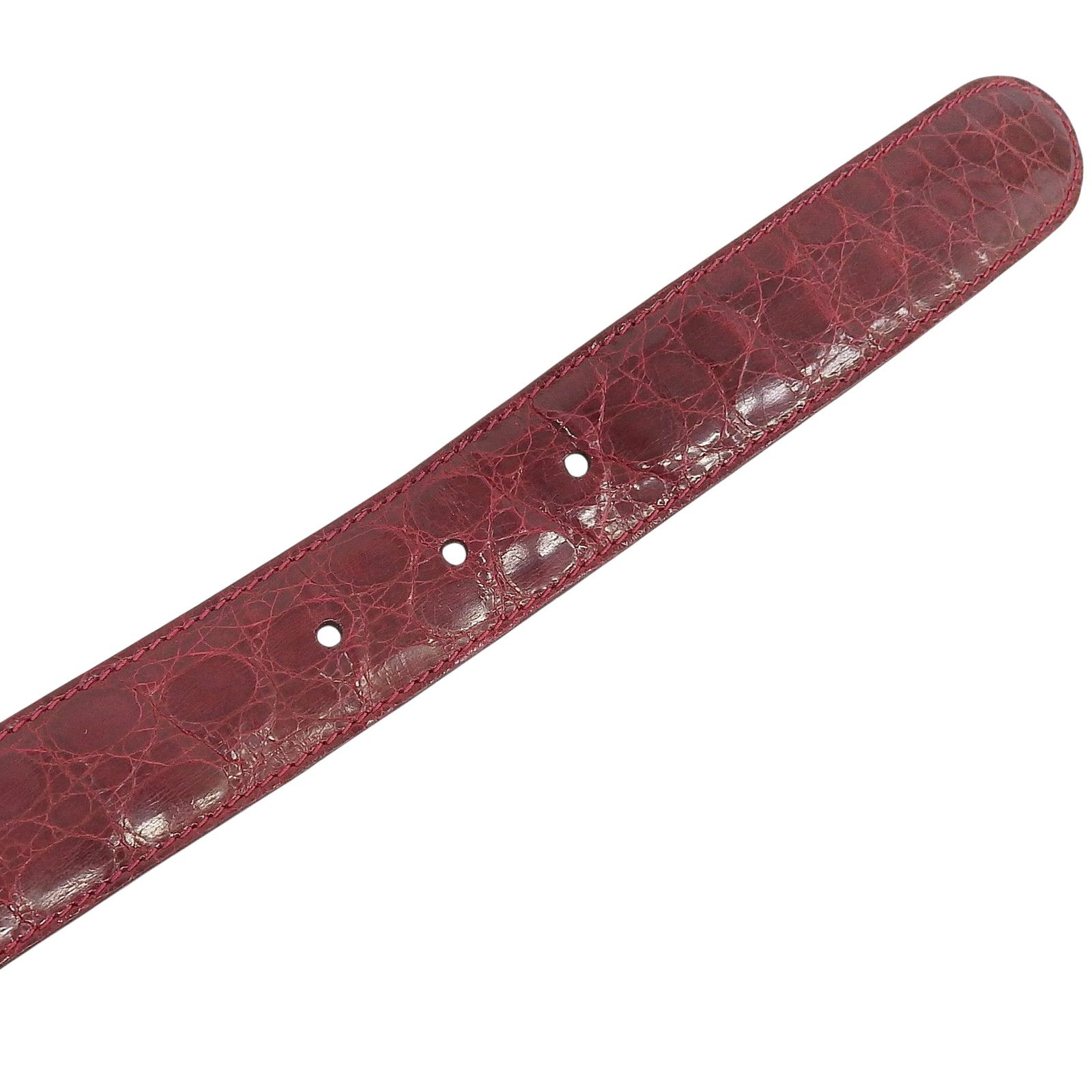 Gucci Gucci Gucci Crocodile Leather Belt Leather Belt 087.194 DUTY FREE for USA Size ONE SIZE - 6 Thumbnail