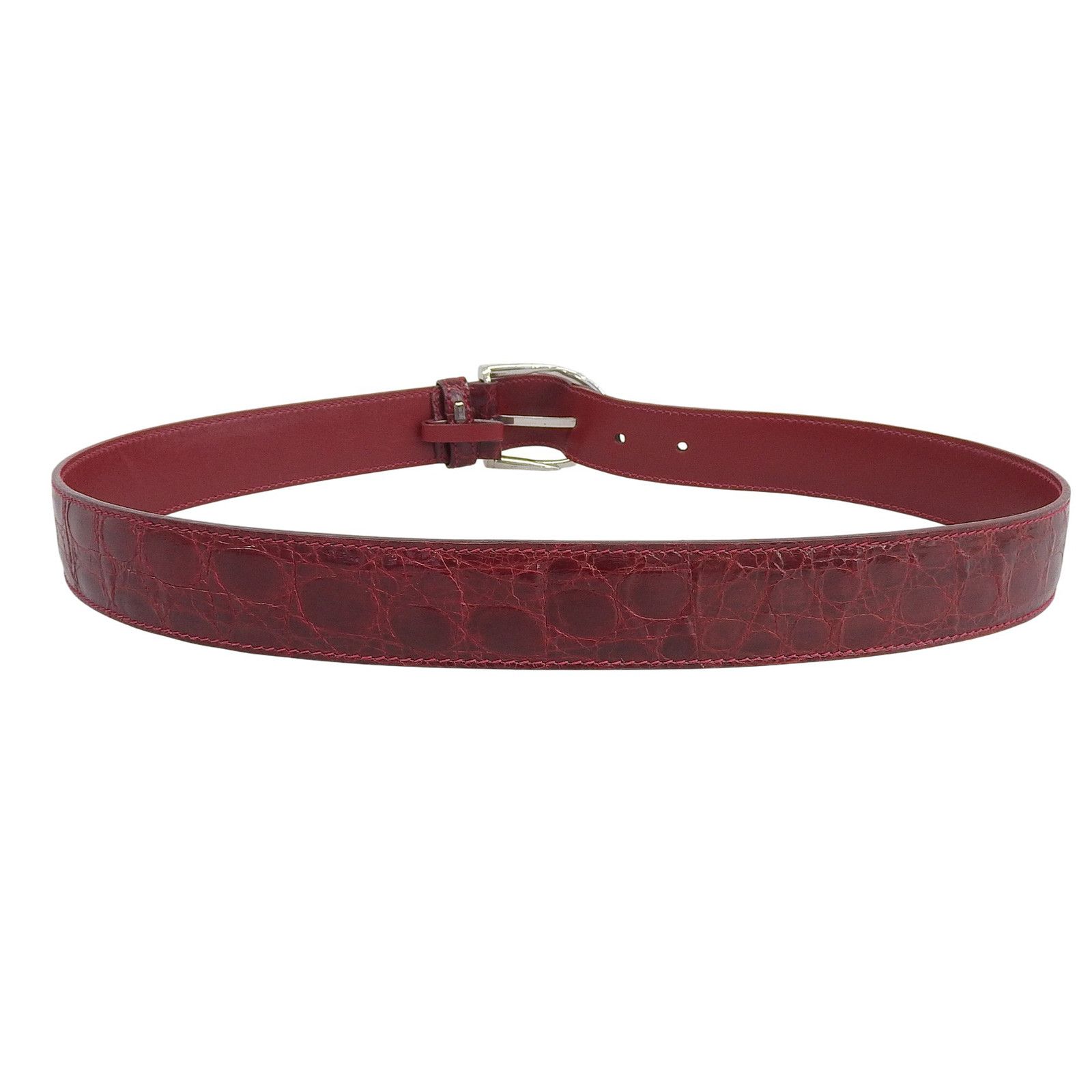 Gucci Gucci Gucci Crocodile Leather Belt Leather Belt 087.194 DUTY FREE for USA Size ONE SIZE - 3 Thumbnail