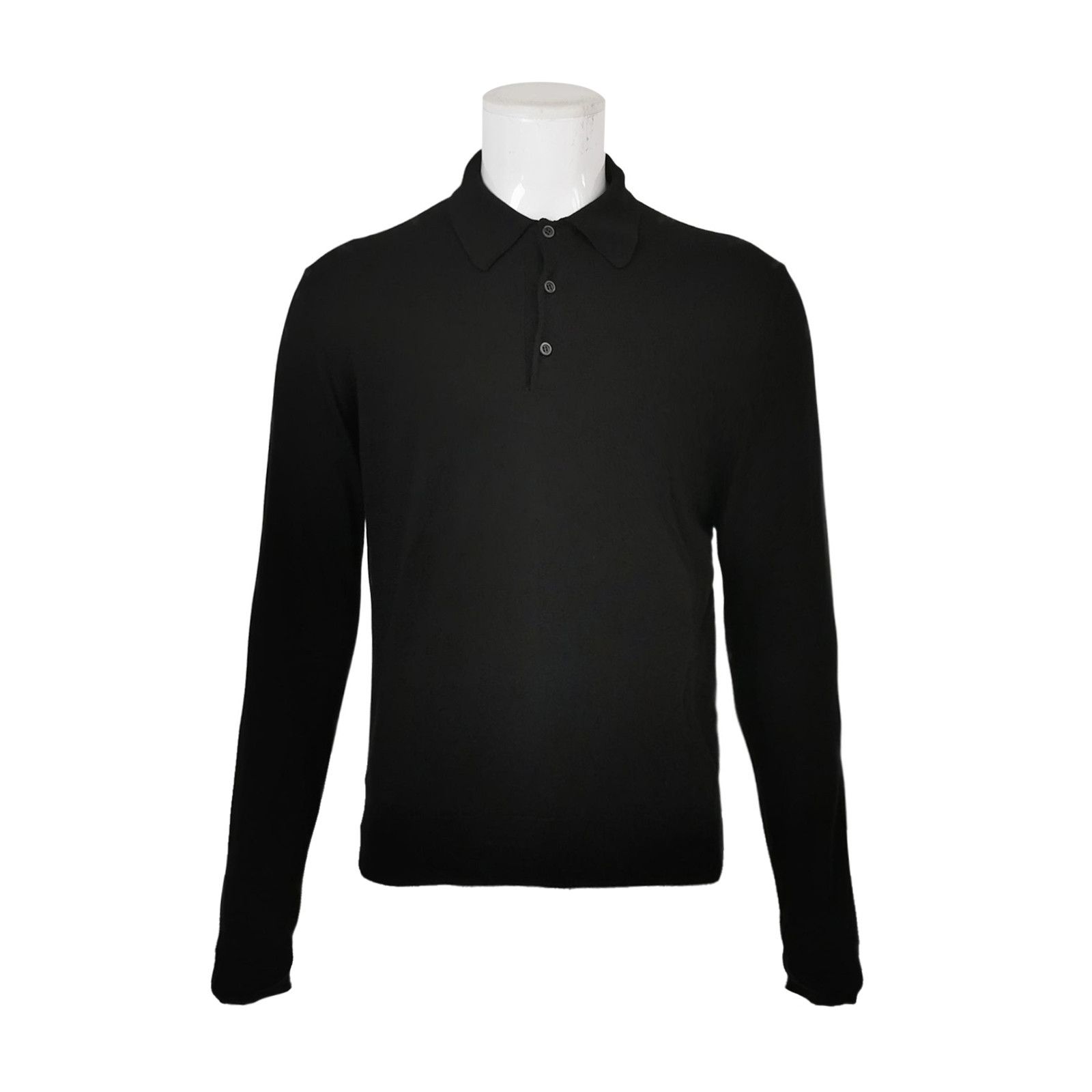 Prada Prada S Cotton Solid Lapel Collar Sweater Size US S / EU 44-46 / 1 - 2 Thumbnail