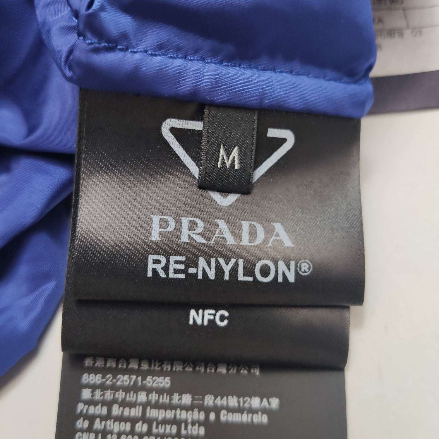 Prada Prada Blue Hooded Jacket with Triangle Logo Size US M / EU 48-50 / 2 - 12 Thumbnail
