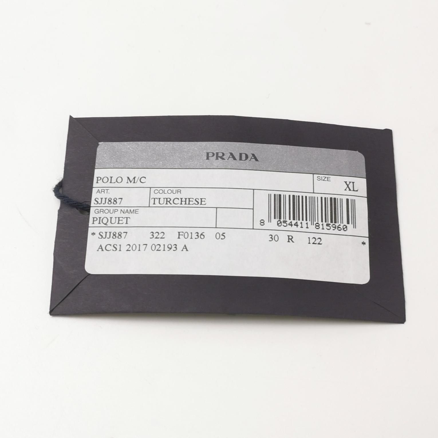 Prada Prada Blue Cotton Polo Shirt M Size US XL / EU 56 / 4 - 11 Thumbnail