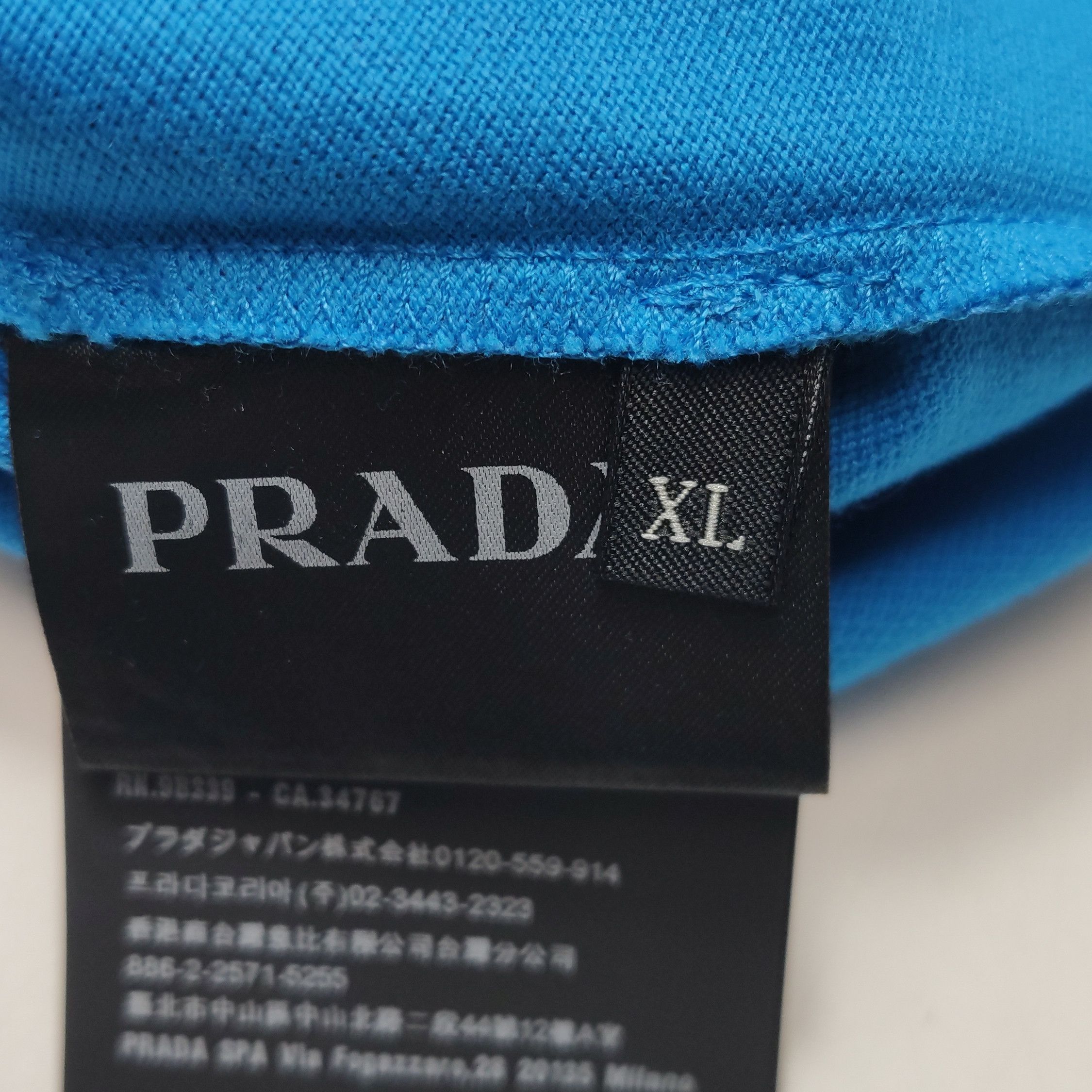 Prada Prada Blue Cotton Polo Shirt M Size US XL / EU 56 / 4 - 16 Thumbnail
