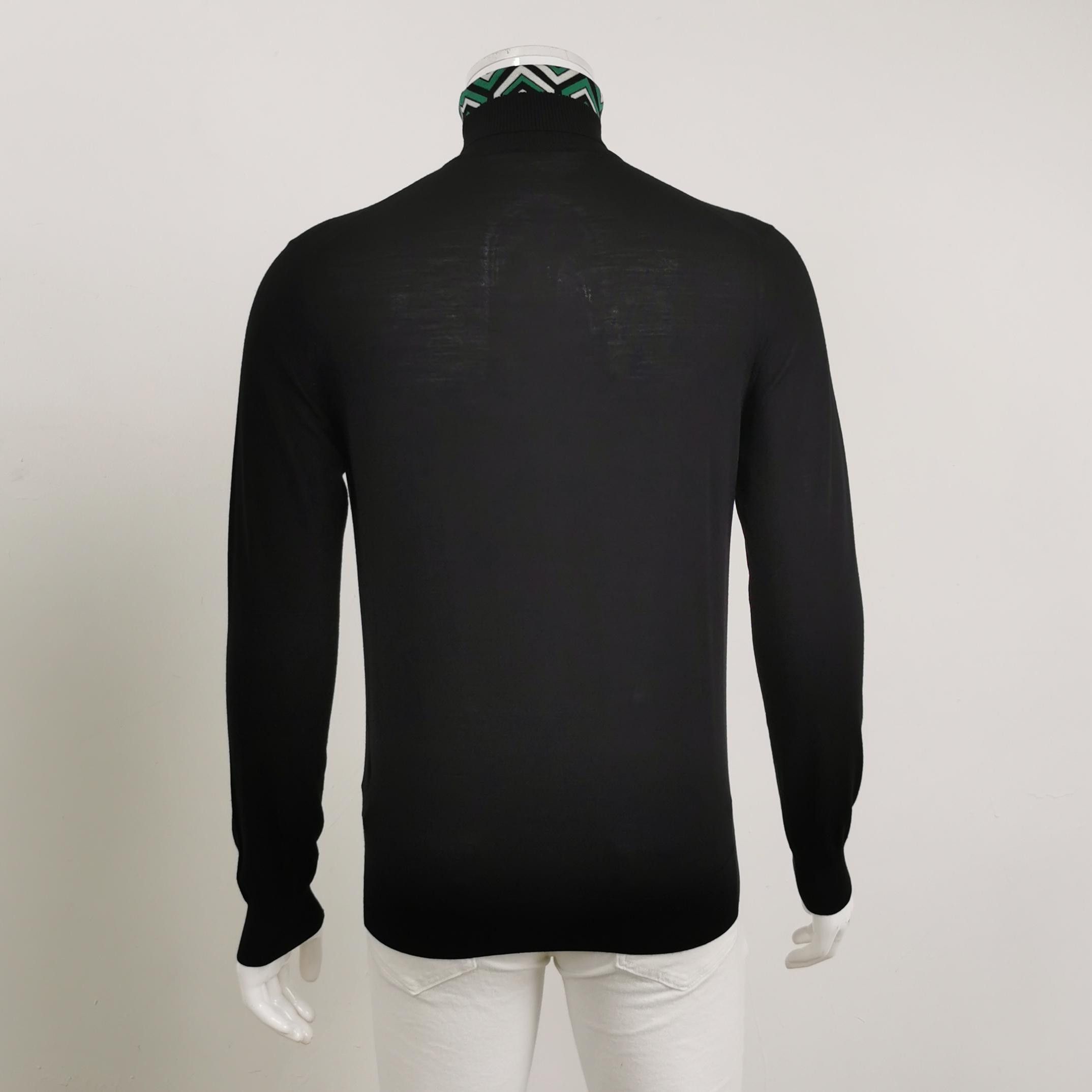 Prada Prada Color-Block Logo Turtleneck Wool Sweater Size US M / EU 48-50 / 2 - 3 Thumbnail